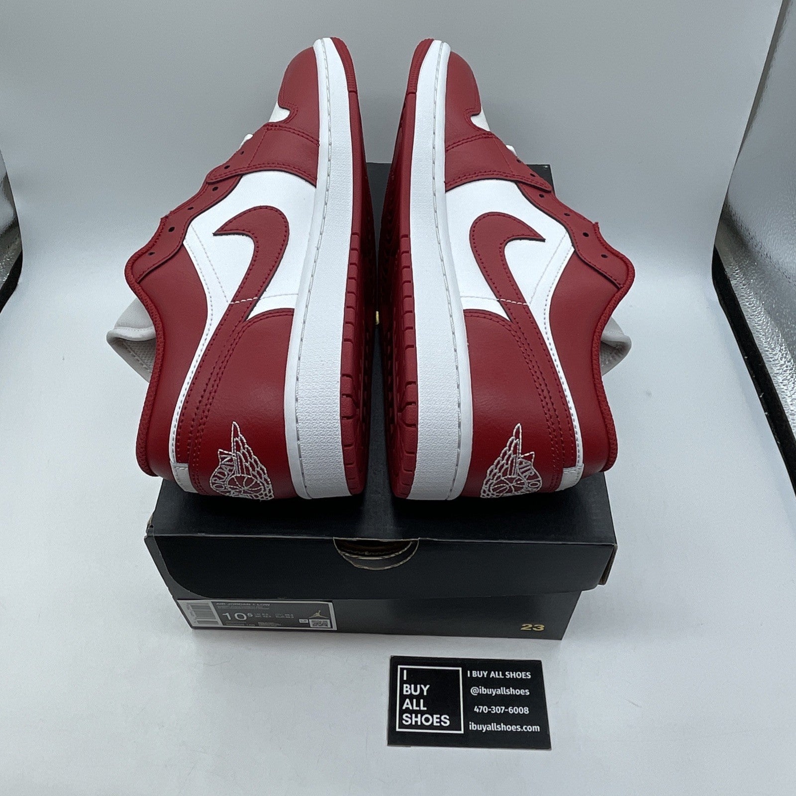 Size 10.5 - Air Jordan 1 Low New Beginnings Red White Leather (553558-166)