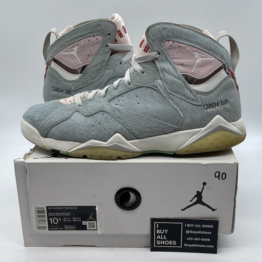 Size 10.5 - Air Jordan 7 Retro SE Hare 2.0 Grey Pink Suede (CT8528-002)