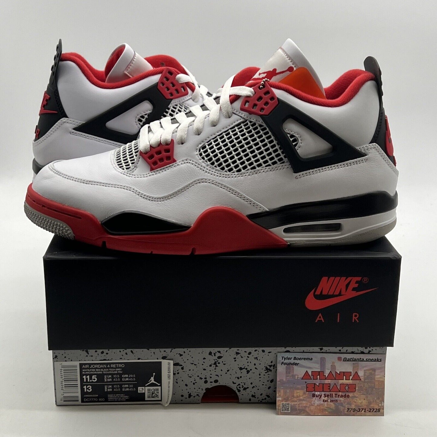 Size 11.5 - Air Jordan 4 Retro OG Mid Fire Red (DC7770-160)