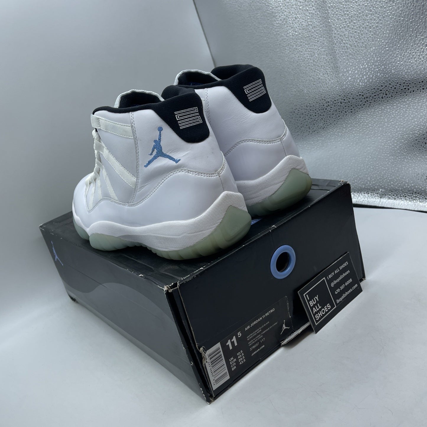 Size 11.5 - Air Jordan 11 Retro High Legend Blue (378037-117)