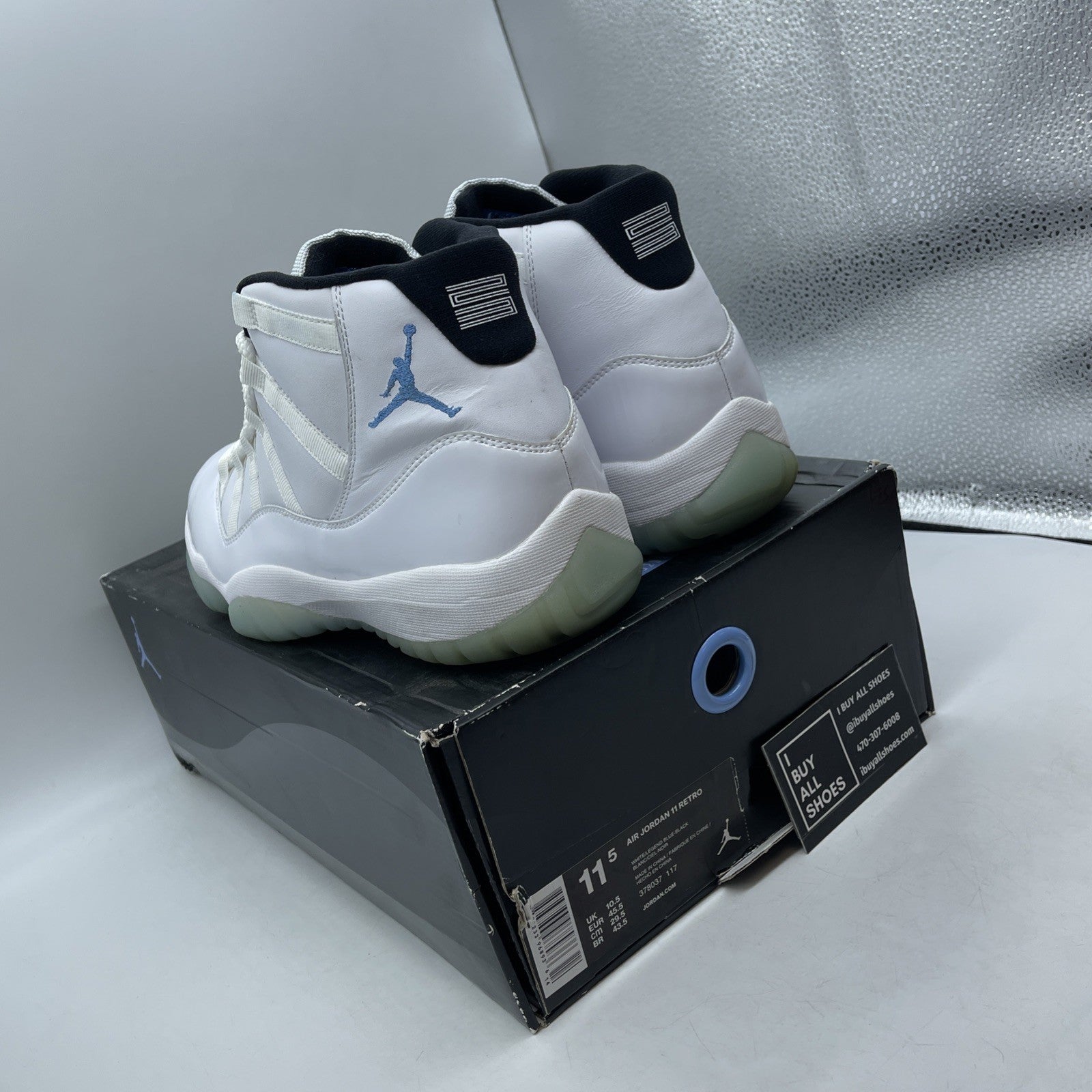 Size 11.5 - Air Jordan 11 Retro High Legend Blue (378037-117)