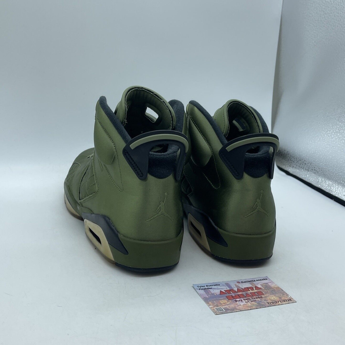 Size 11 - Air Jordan 6 Retro Pinnacle Flight Jacket Olive Green Suede AH4614-303