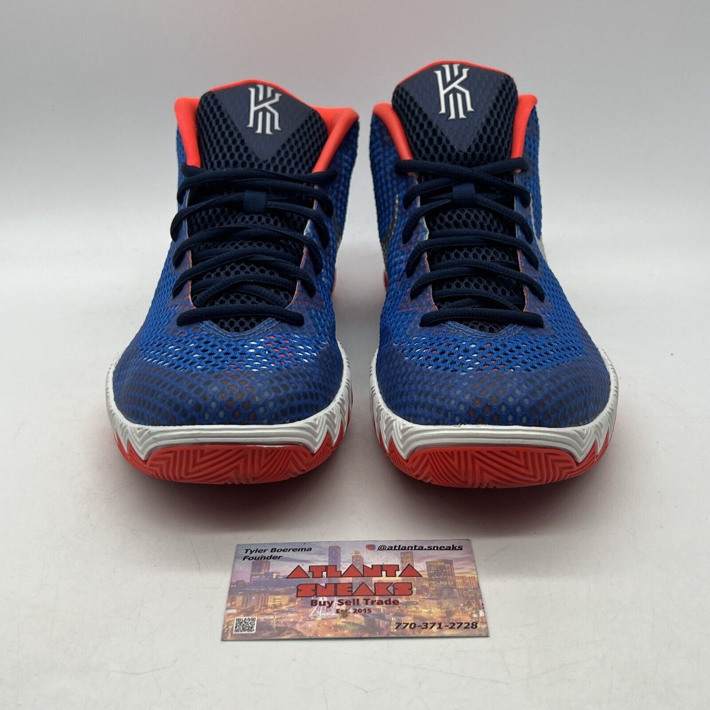 Size 10 - Nike Kyrie 1 USA - Blue White Grey Crimson Black (705277-401)