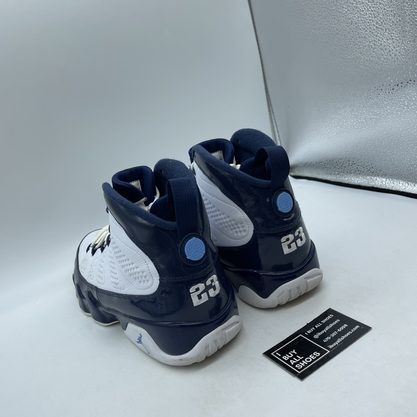 Size 13 - Air Jordan 9 Retro UNC White Blue Leather (302370-145)