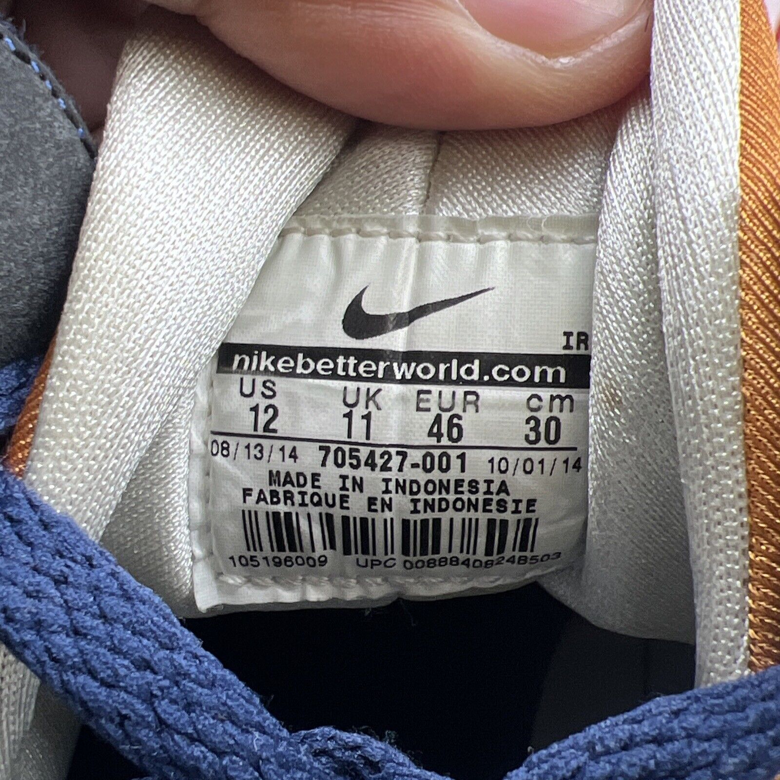 Size 12 - Nike Air Trainer Huarache Premium Medecine Ball Navy  (705427-001)