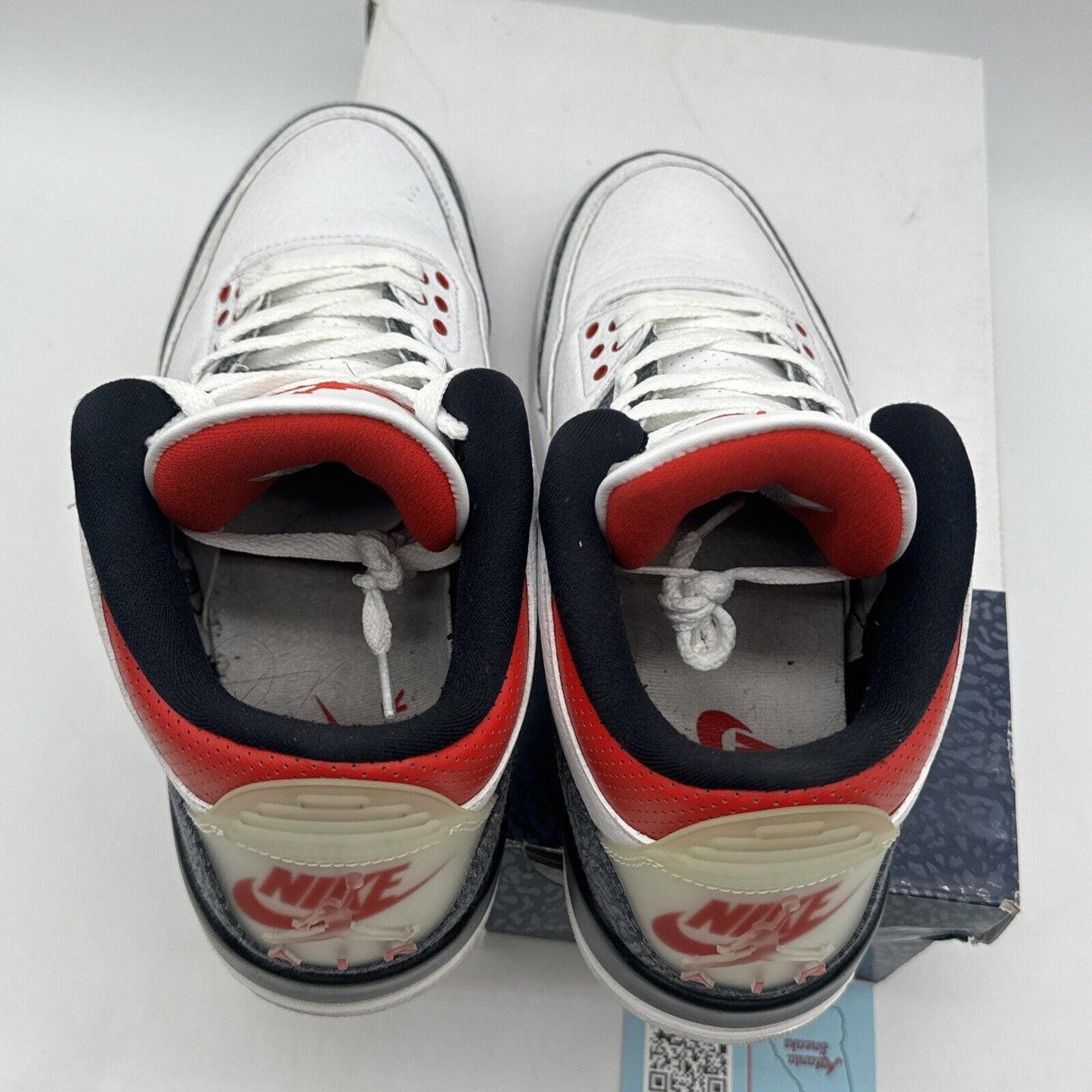 Size 9 - Jordan 3 Retro Denim SE Fire Red 2020 White Red Navy Jeans Premium Mate