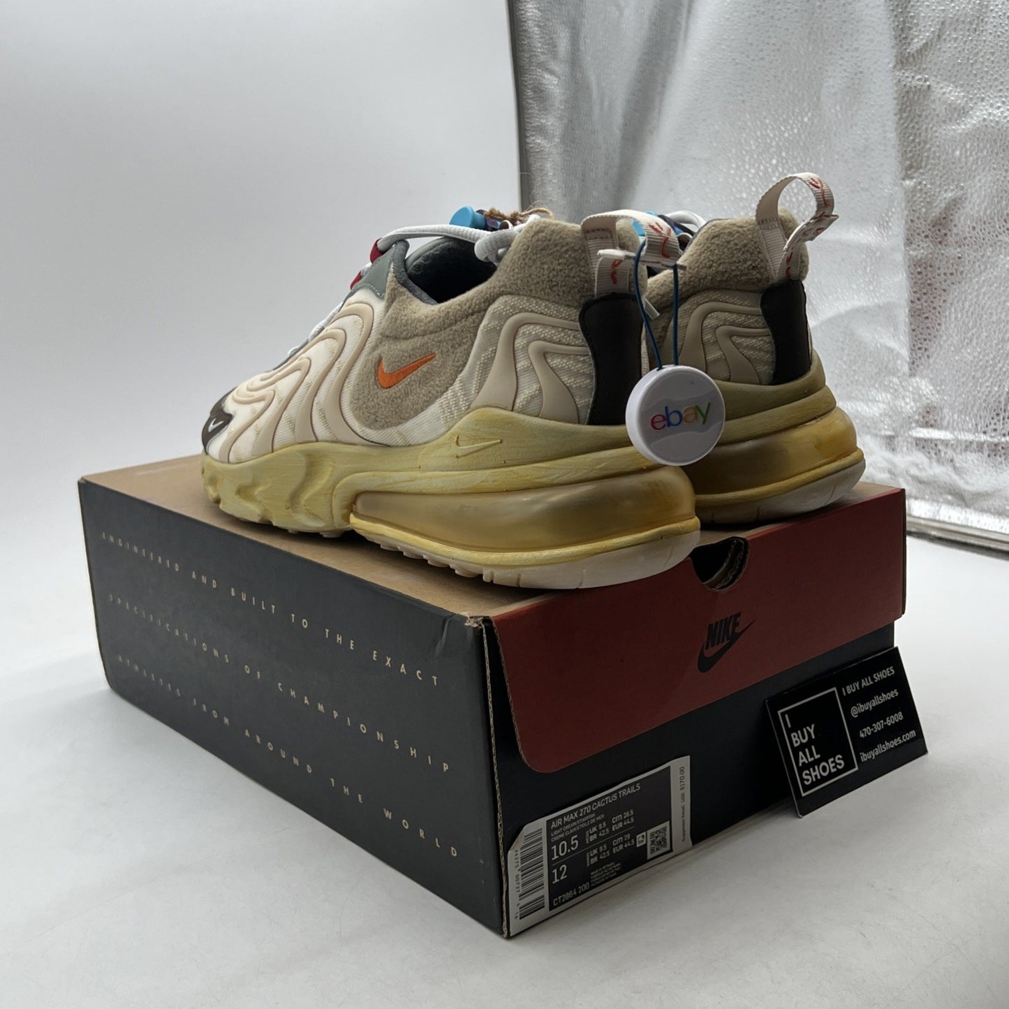 Size 10.5 - Nike Travis Scott x Air Max 270 React ENG Cactus Trails (CT2864-200)
