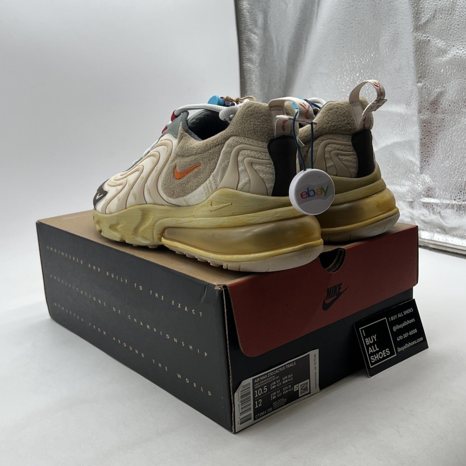 Size 10.5 - Nike Travis Scott x Air Max 270 React ENG Cactus Trails (CT2864-200)