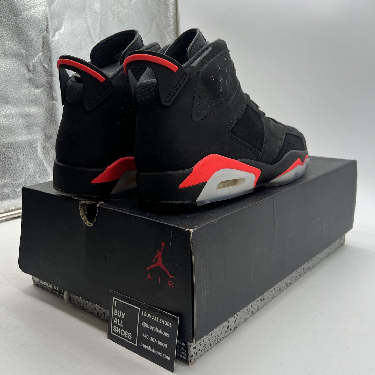 Size 11 - Air Jordan 6 Retro Infrared Black 2014 (384664-023)