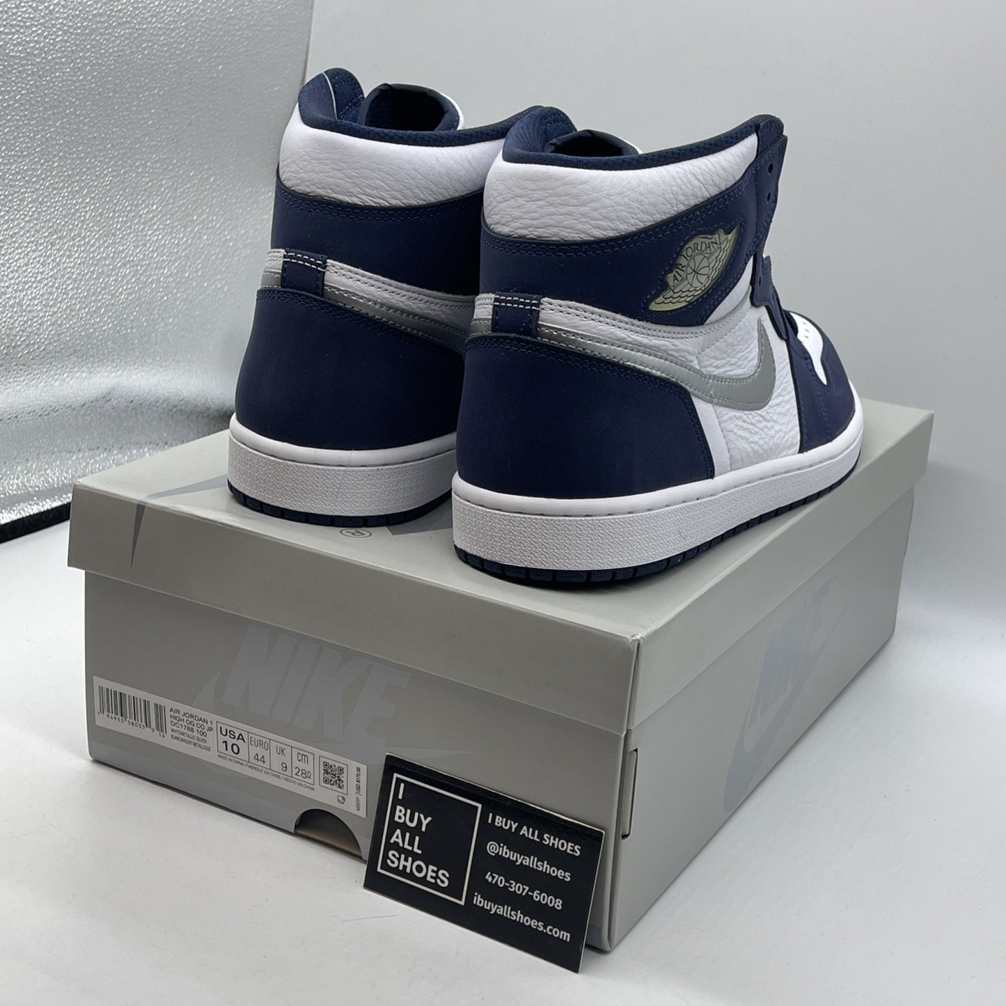 Size 10 - Jordan 1 Retro High CO.JP Midnight Navy Suede Leather (DC1788-100)
