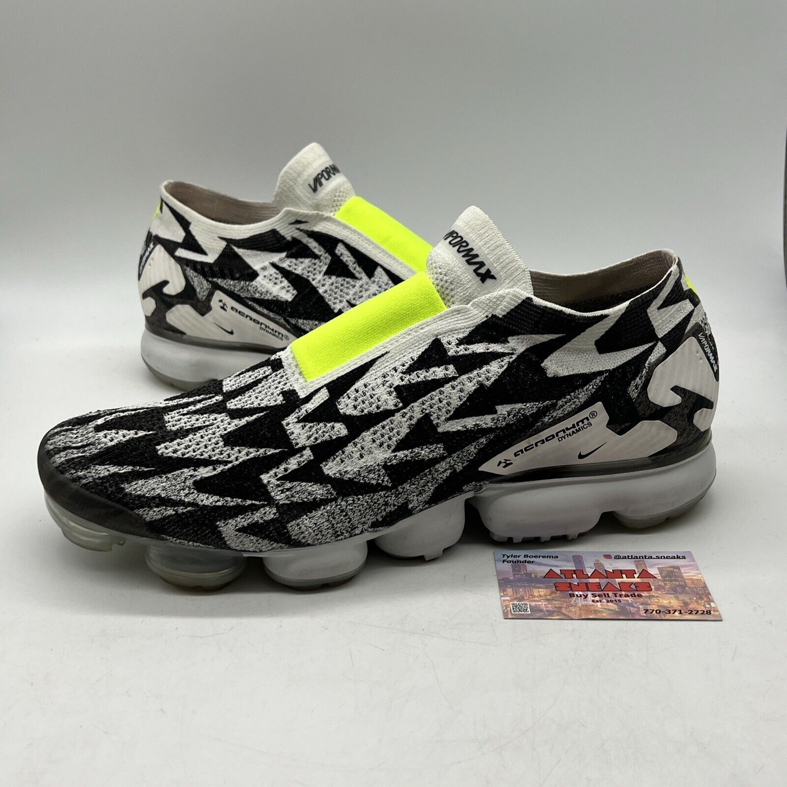 Size 14 - Nike Acronym x Air VaporMax Moc 2 Light Bone Black White (AQ0996-001)