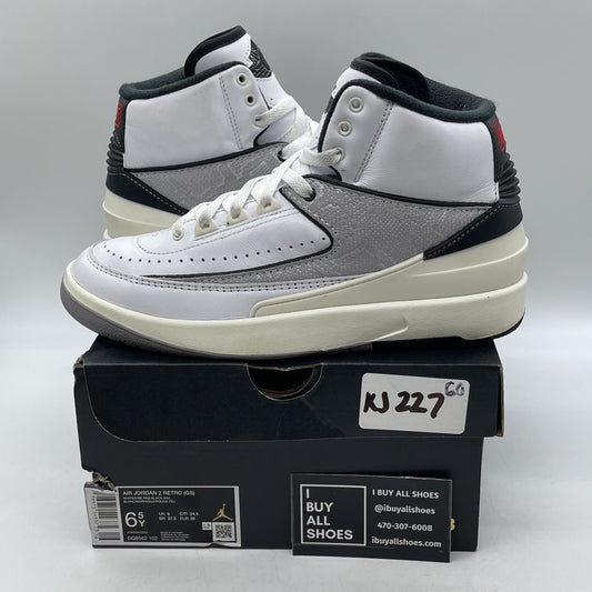 Size 6.5Y (GS) - Air Jordan 2 Retro Mid White Cement