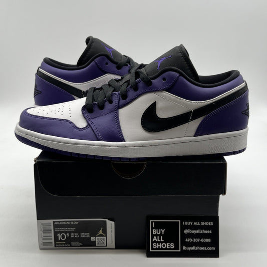 Size 10.5 - Air Jordan 1 Low Court Purple (553558-500)