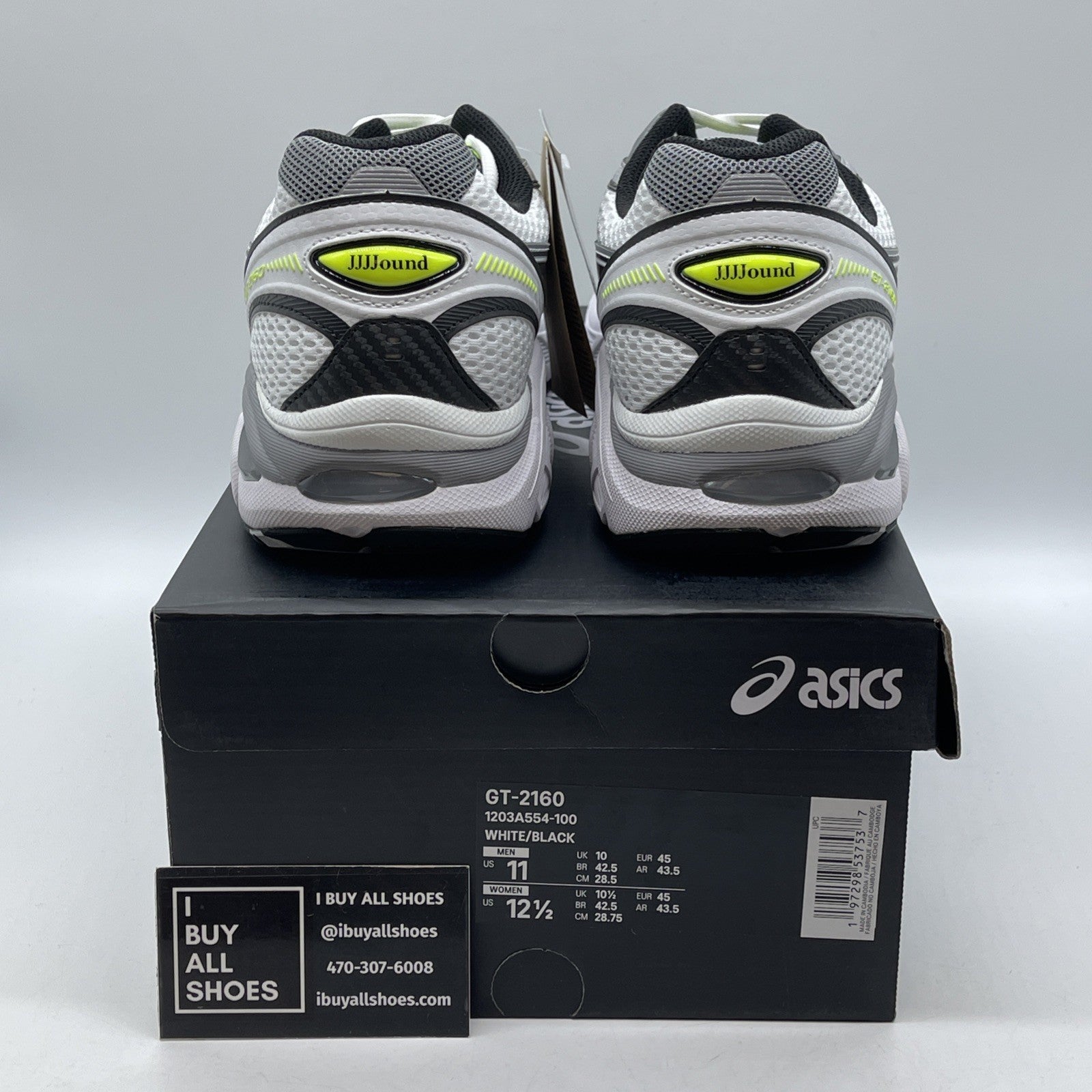 Size 11 - Asics GT-2160 "JJJJOUND WHITE" 2024 1203A554 100 (9086-37)
