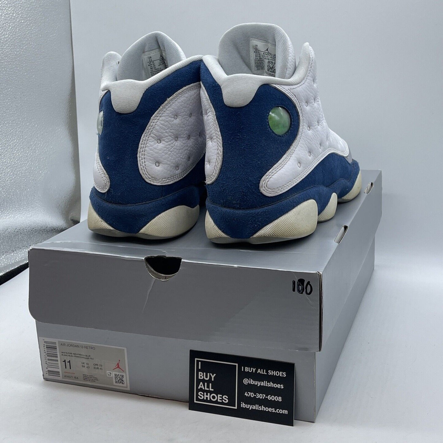 Size 11 - Jordan 13 Retro Mid French Blue Suede Grey White Leather (414571-164)