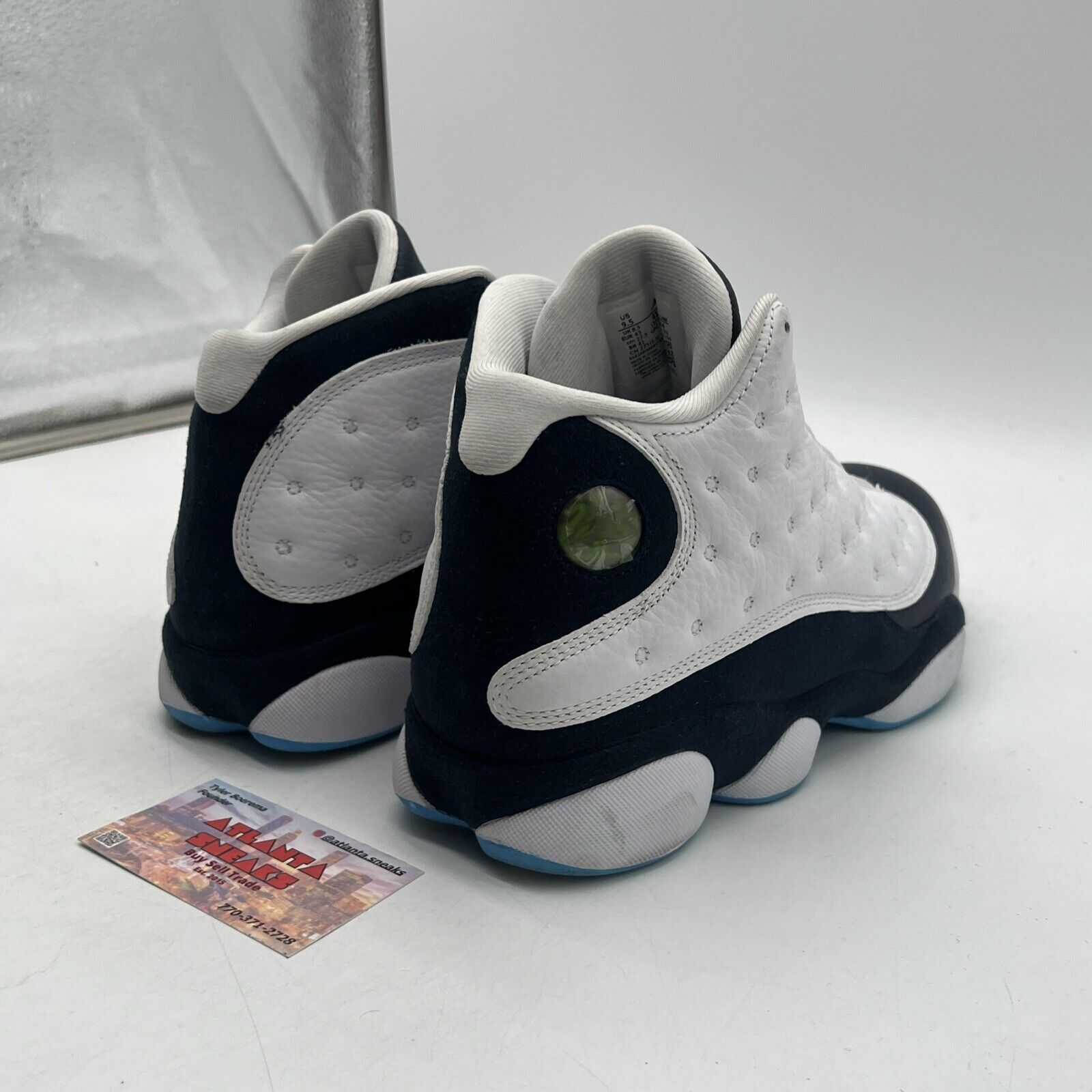 Size 9.5 - Jordan 13 Retro Obsidian White Navy Leather Blue (414571-144)