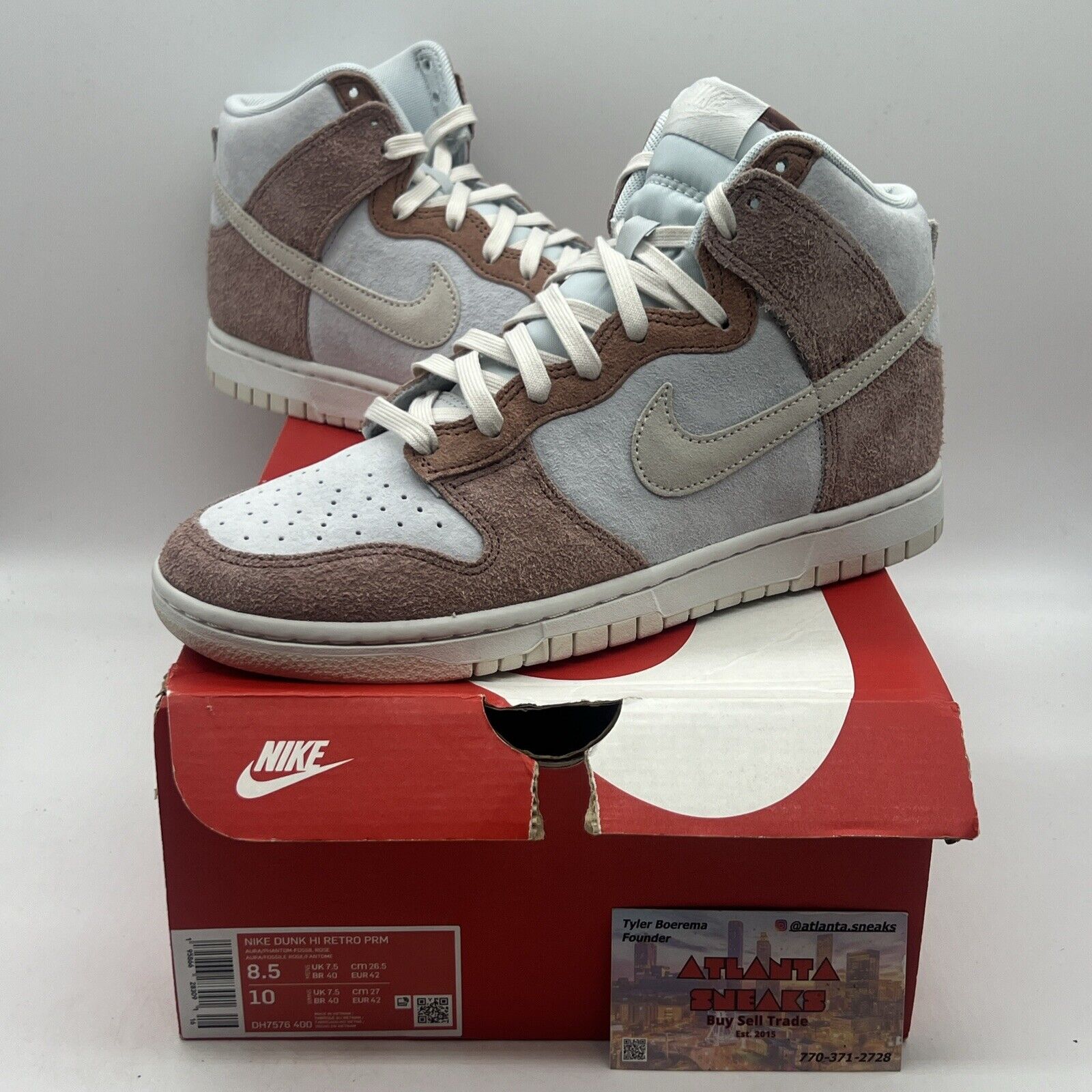 Size 8.5 - Nike Dunk High Fossil Rose Brand New Og All