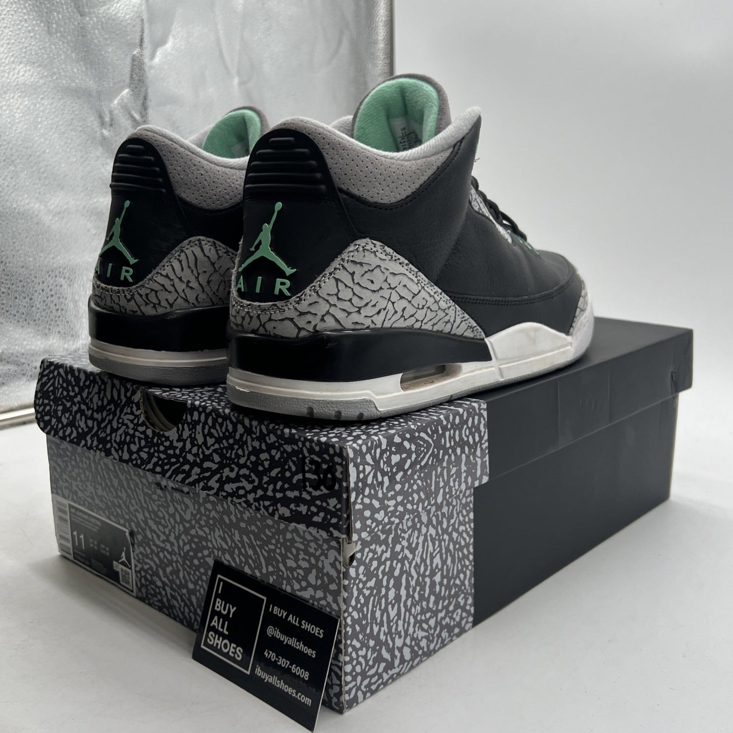 Size 11 - Air Jordan 3 Retro Green Glow (CT8532-031)