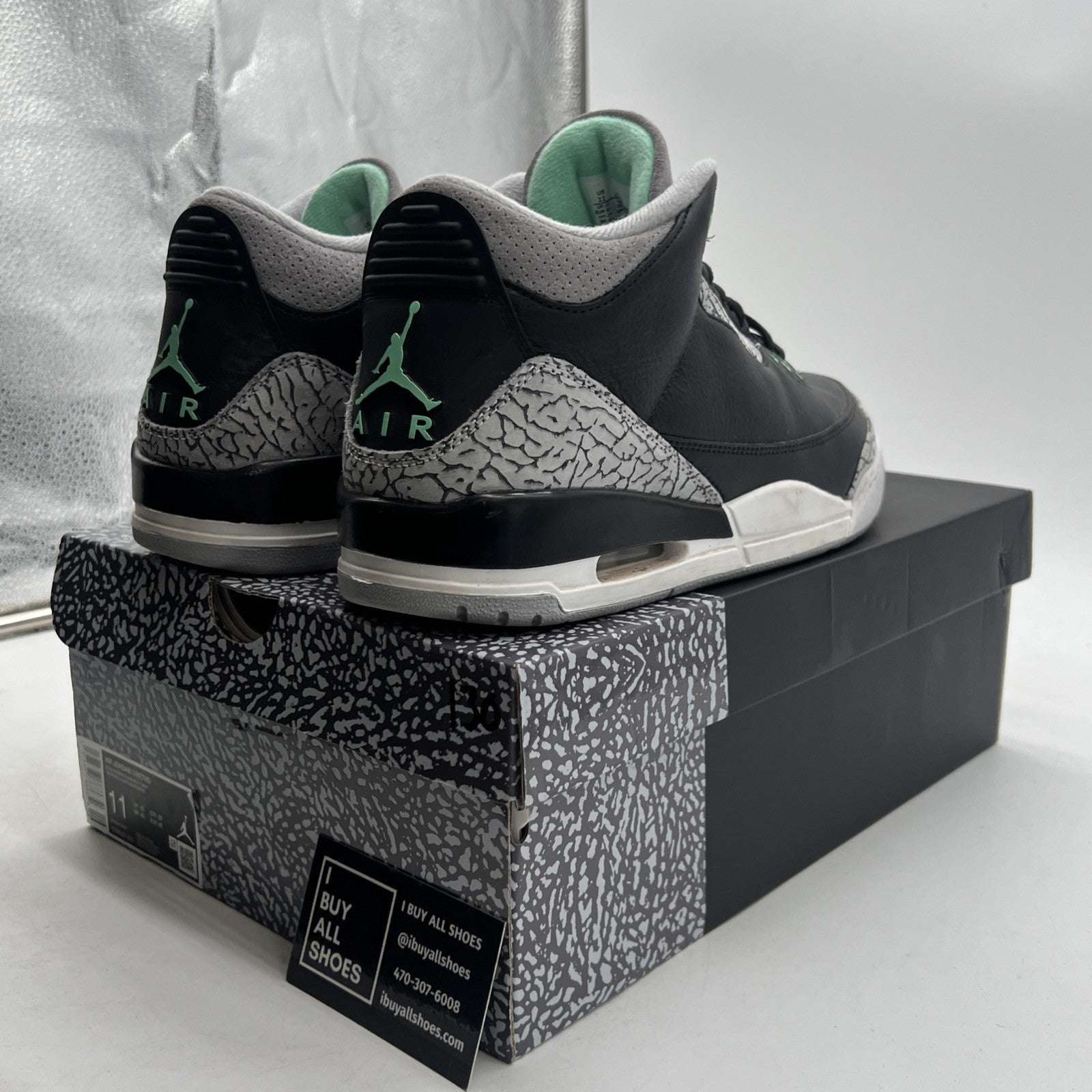 Size 11 - Air Jordan 3 Retro Green Glow (CT8532-031)