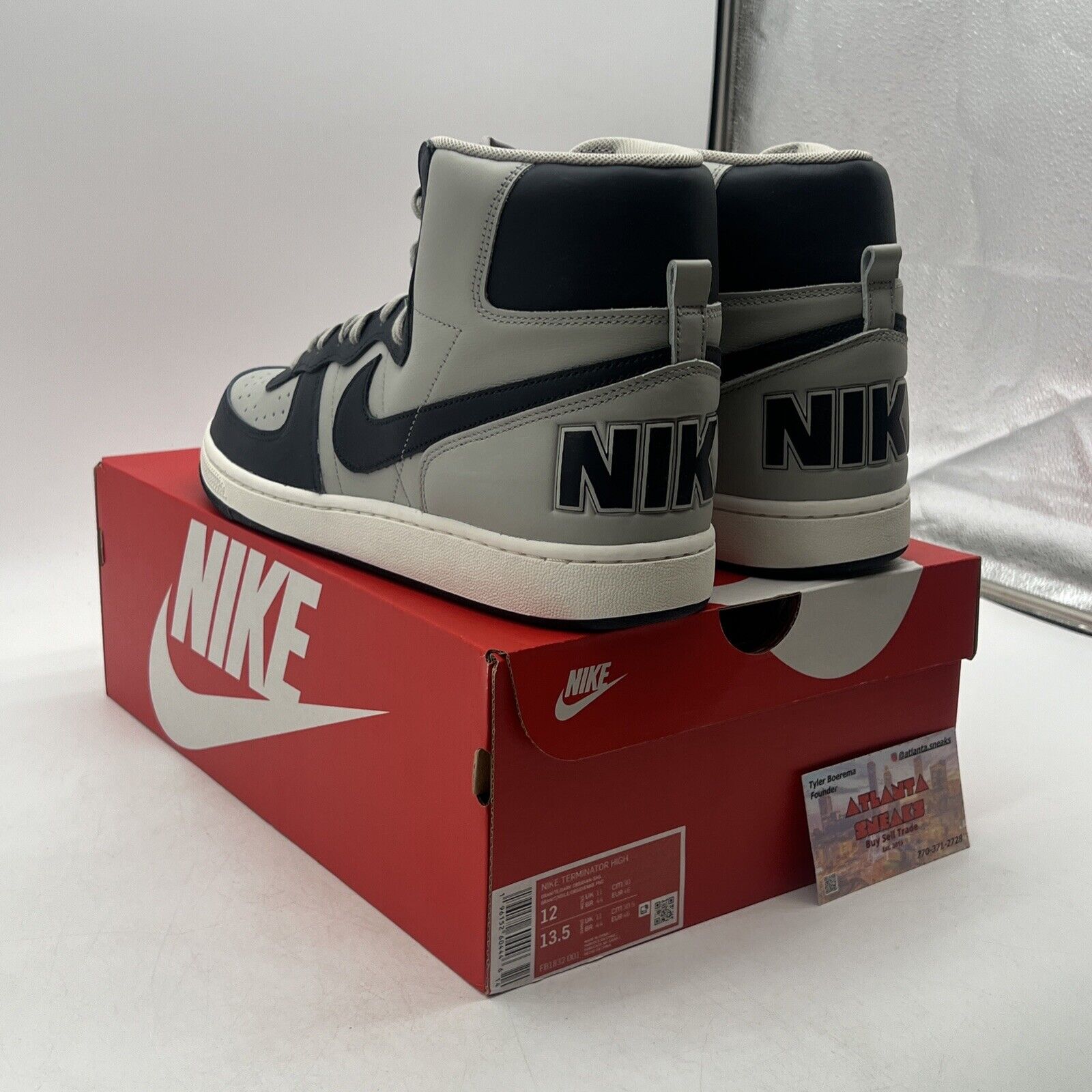 Size 12 - Nike Terminator High Georgetown Grey Navy (FB1832-001)