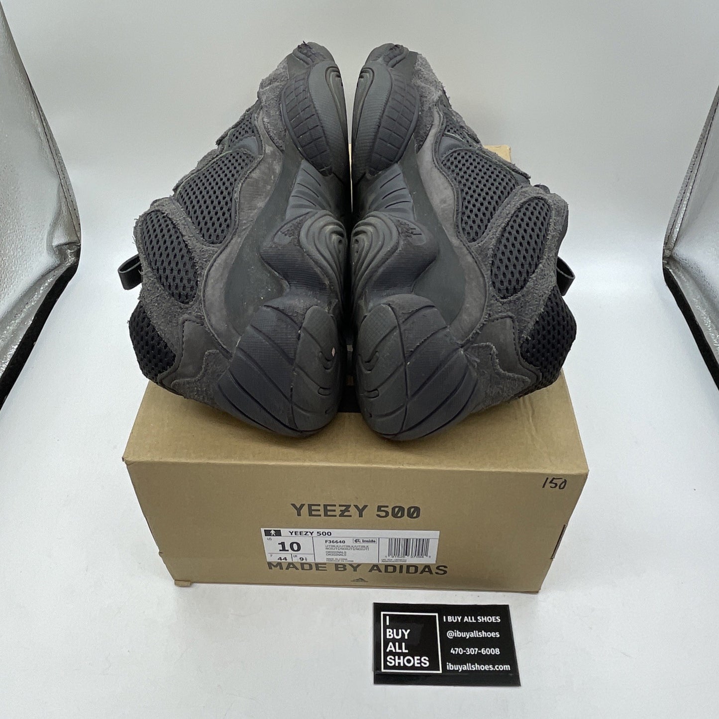 Size 10 - adidas Yeezy 500 Low Utility Black Suede Leather (F36640)