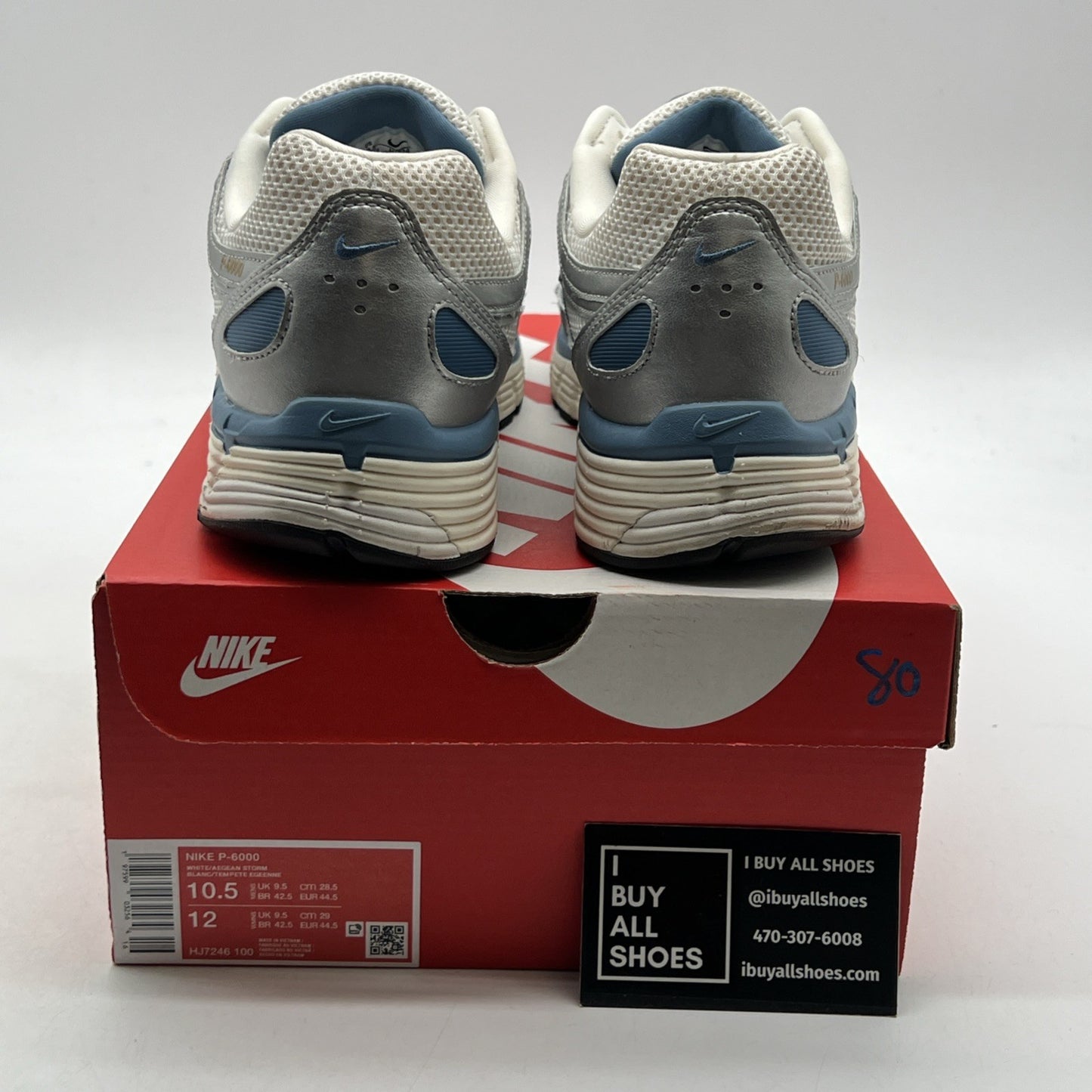 Size 10.5 - Nike P-6000 Metallic Silver Aegean Storm (HJ7246-100)