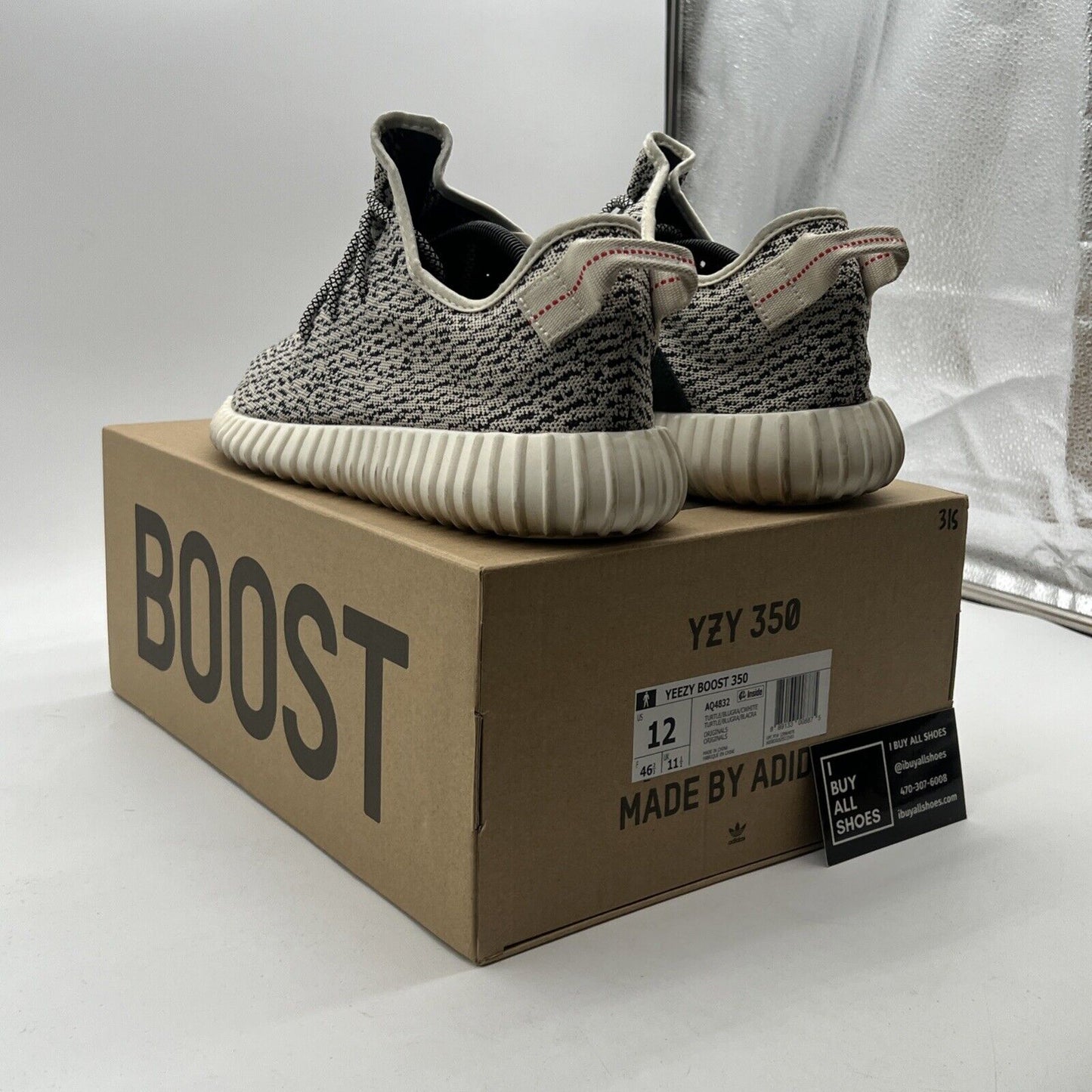 Size 12 - Adidas Yeezy Boost 350 Low Turtle Dove (AQ4832)