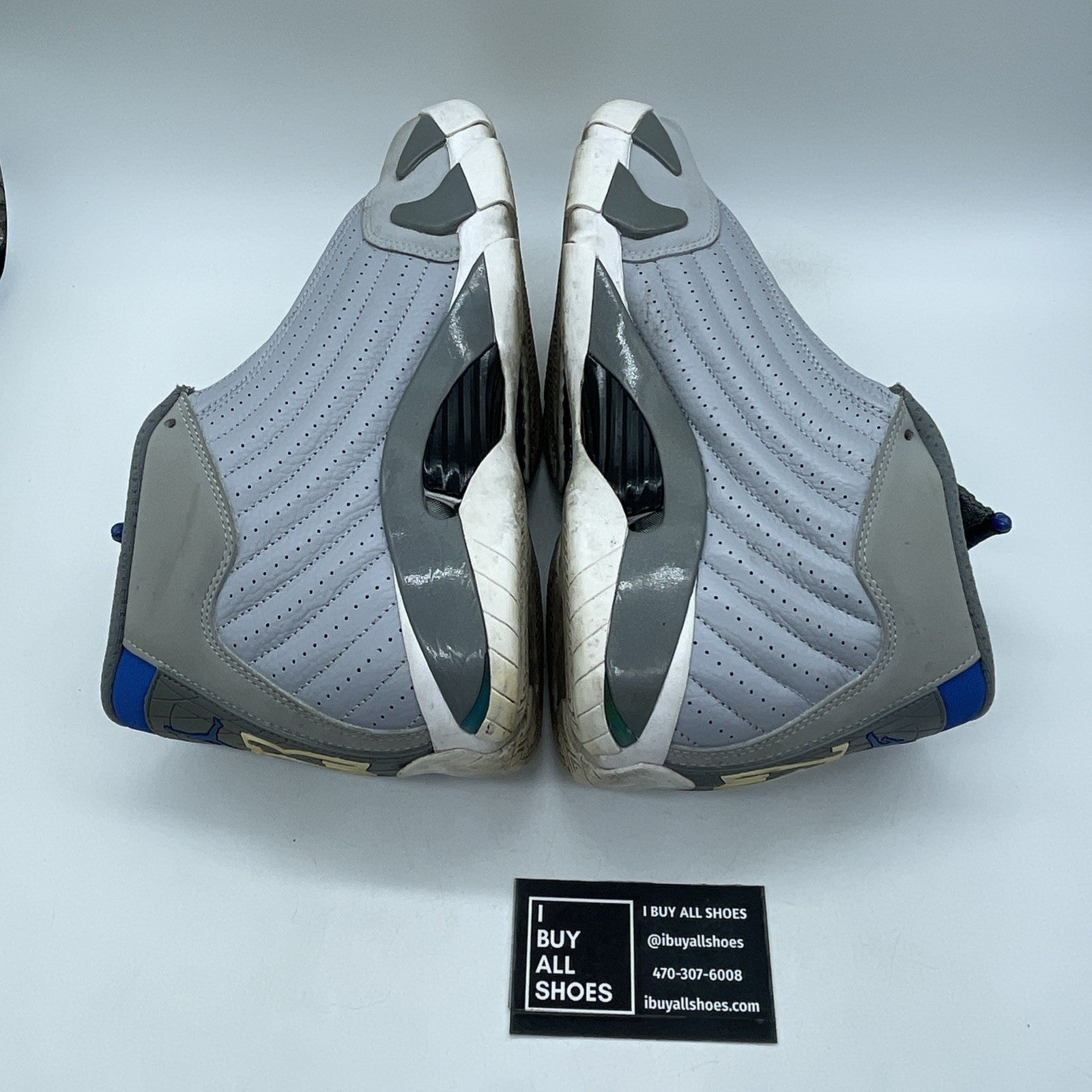 Size 10.5 - Air Jordan 14 Retro Wolf Grey (487471-004)