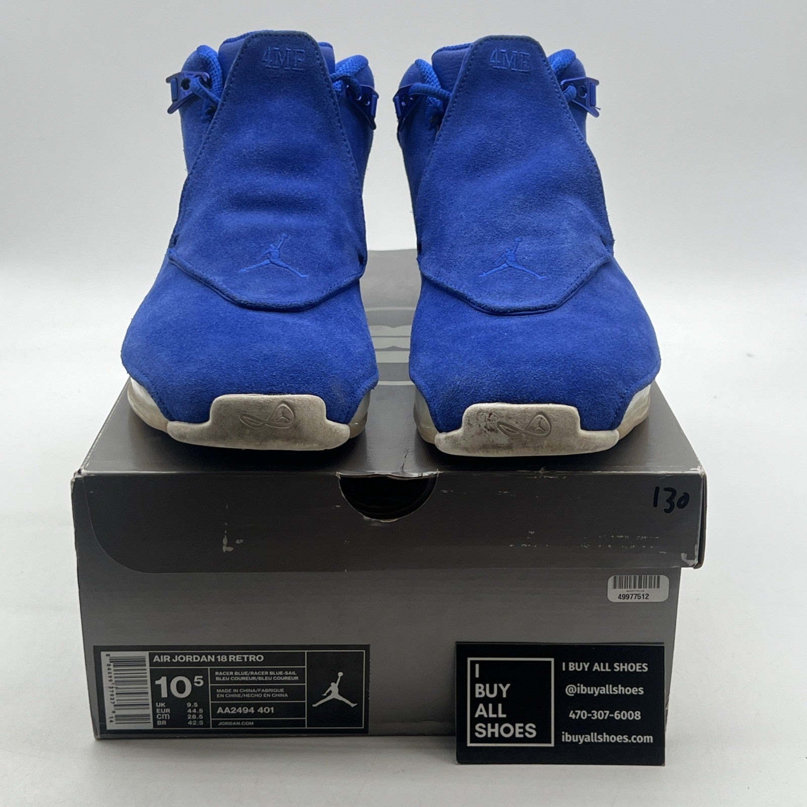 Size 10.5 - Air Jordan 18 Retro Blue Suede (AA2494-401)