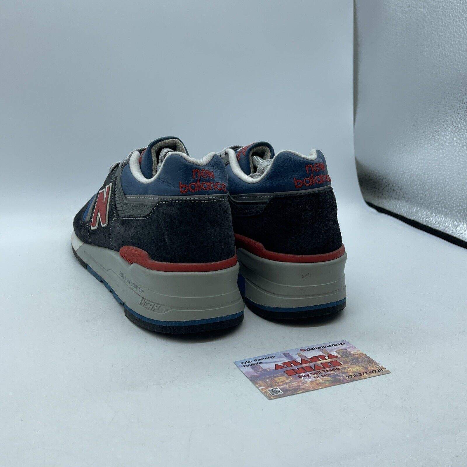 Size 11 - New Balance 997 Blue Black Red Grey Suede Leather (M997JNB)