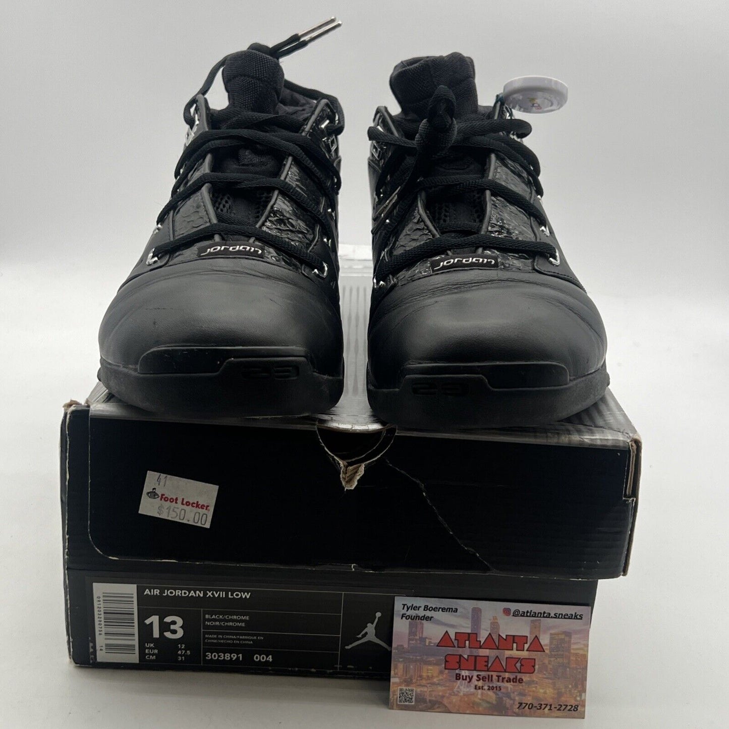 Size 13 - Air Jordan 17 OG Low Black Chrome (303891-004)