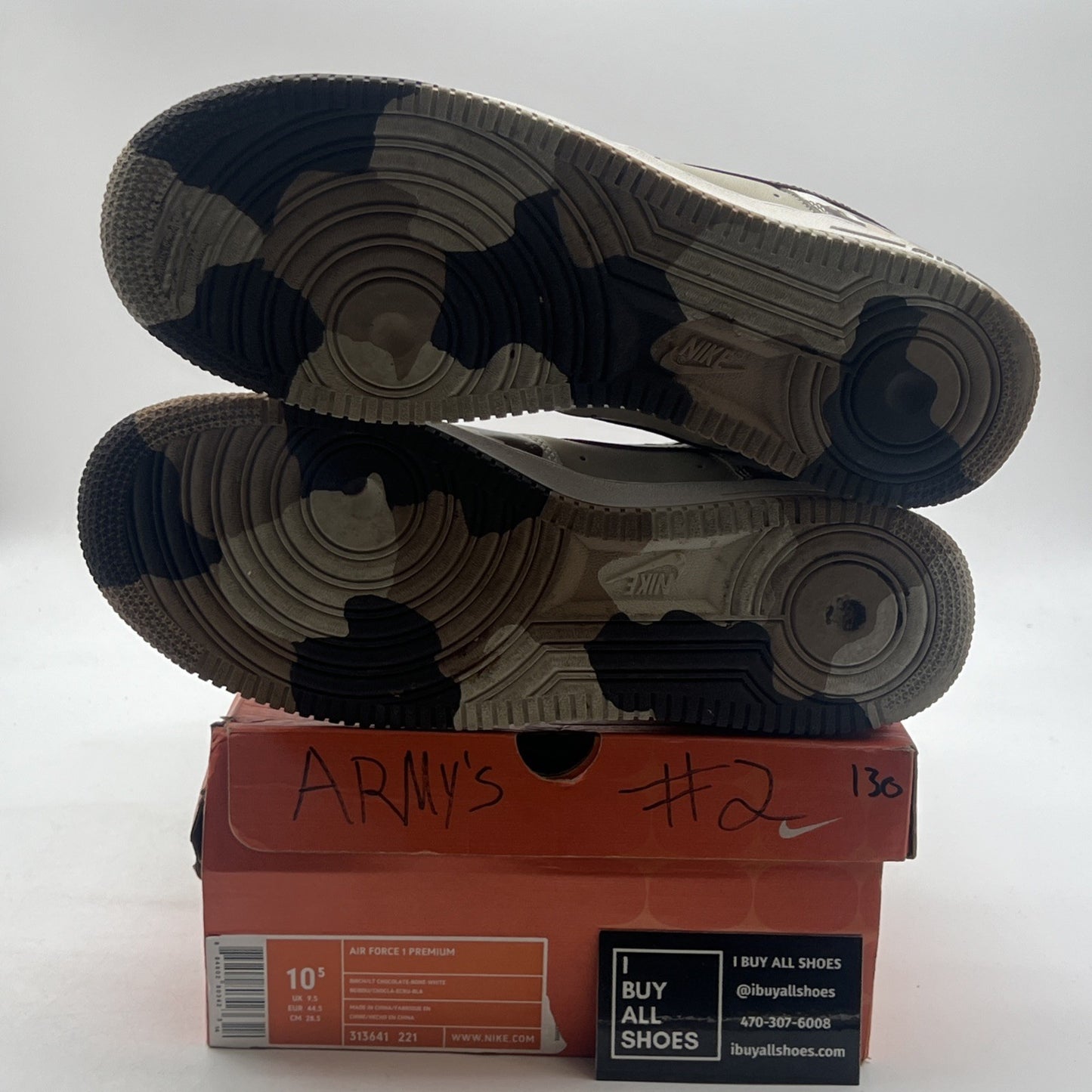 Size 10.5 - Nike Air Force 1 Low Brown (313641-221)