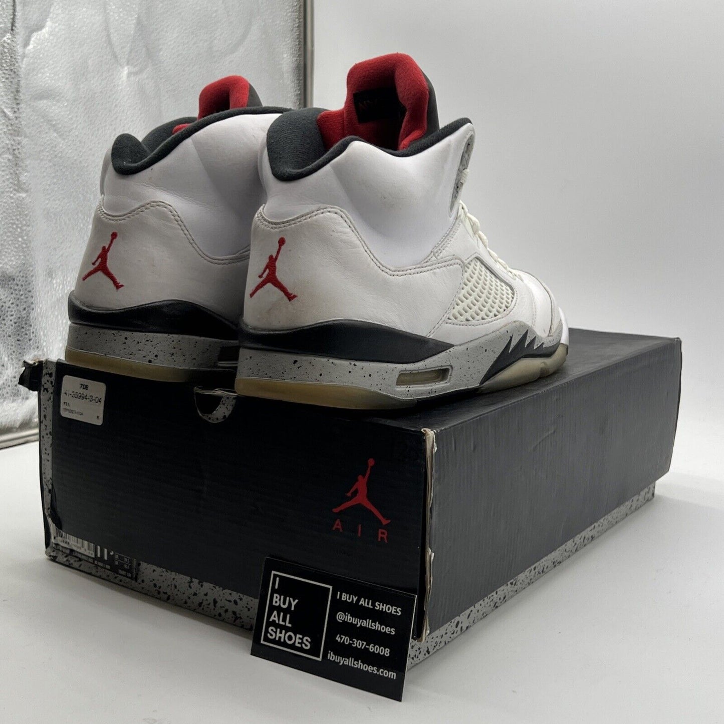 Size 11.5 - Air Jordan 5 Retro White Cement (136027-104)