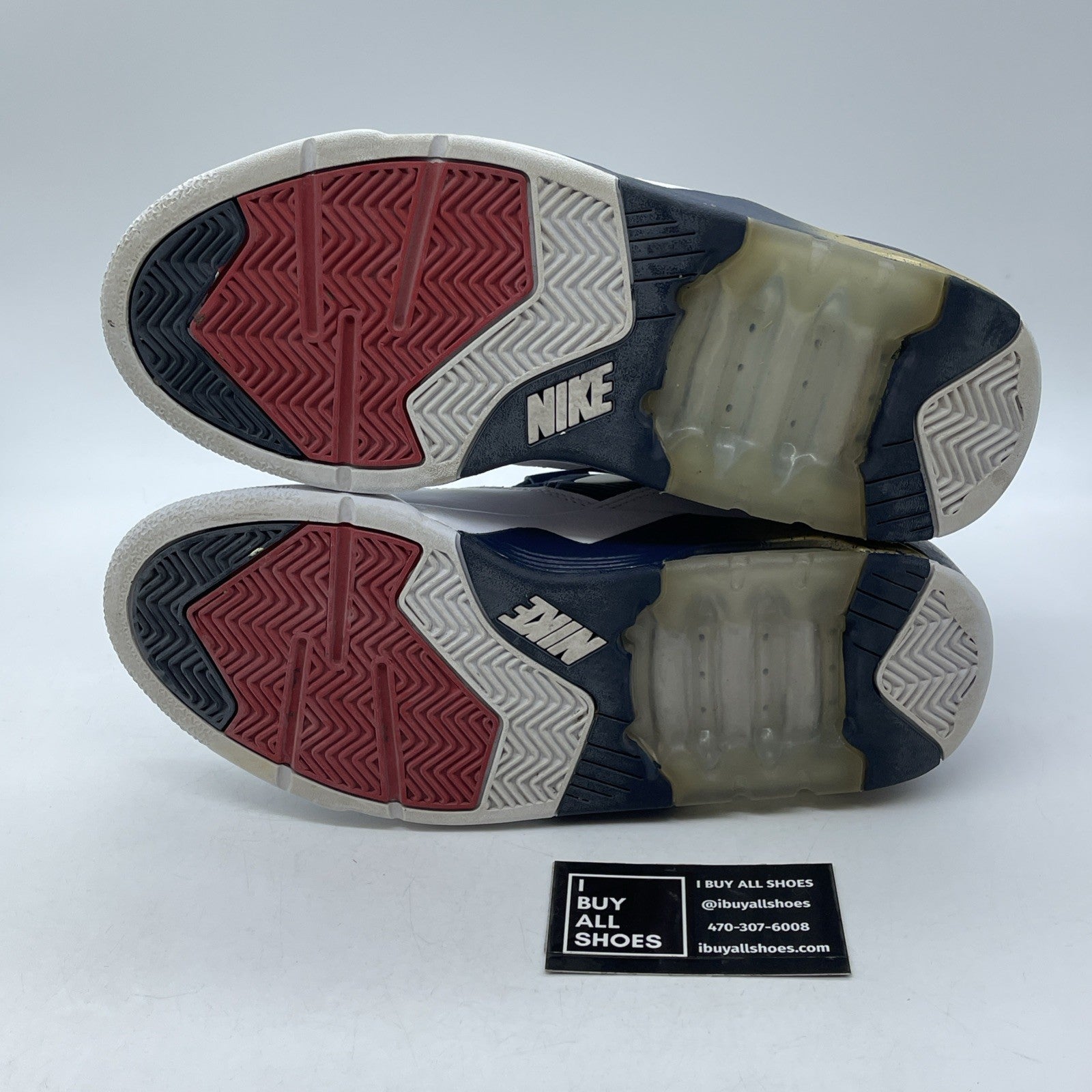 Size 9.5 - Nike Air Force 180 2012 Dream Team Blue White Suede (310095-100)