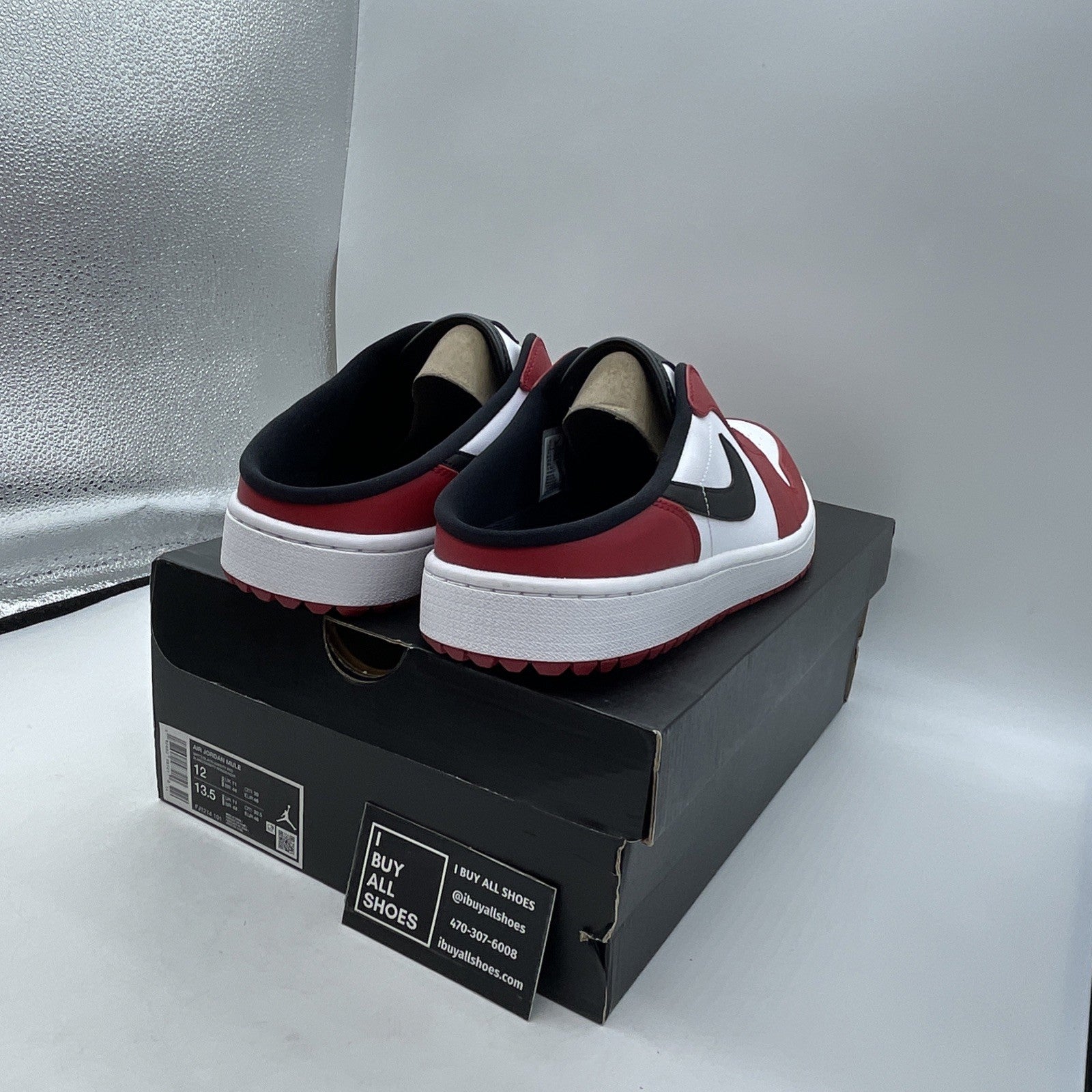 Size 12 - Air Jordan 1 Mule Golf Chicago White Red (FJ1213-101)