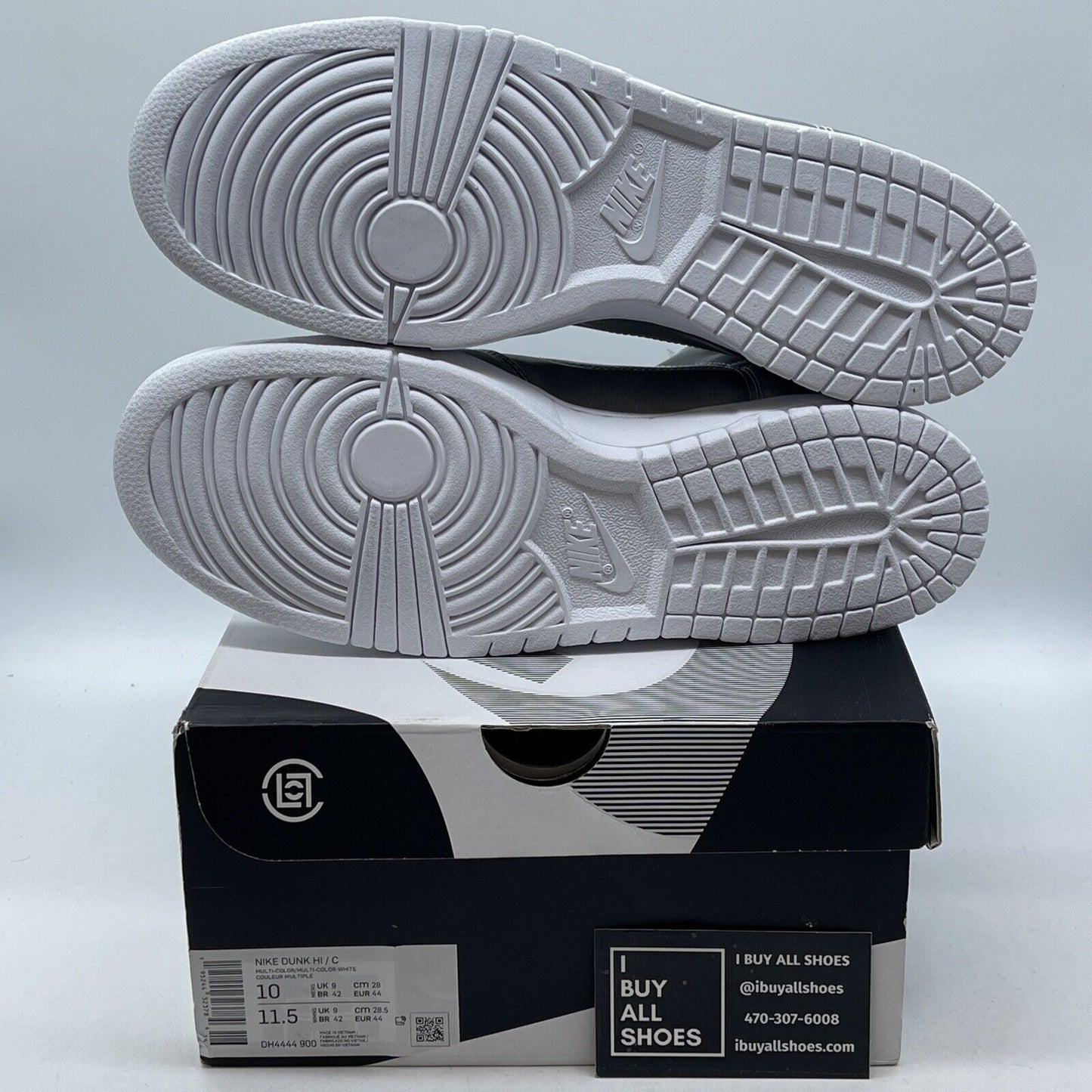 Size 10 - Nike CLOT x Dunk High Flux Silver White Leather (DH4444-900)