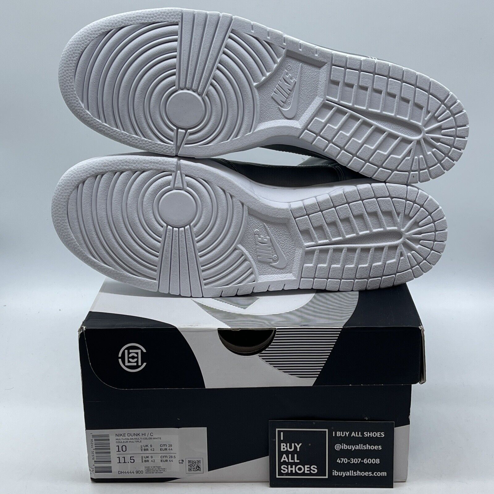 Size 10 - Nike CLOT x Dunk High Flux Silver White Leather (DH4444-900)