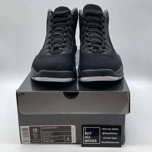 Size 10 - Air Jordan 10 Retro Stealth Black Suede (310805-003)