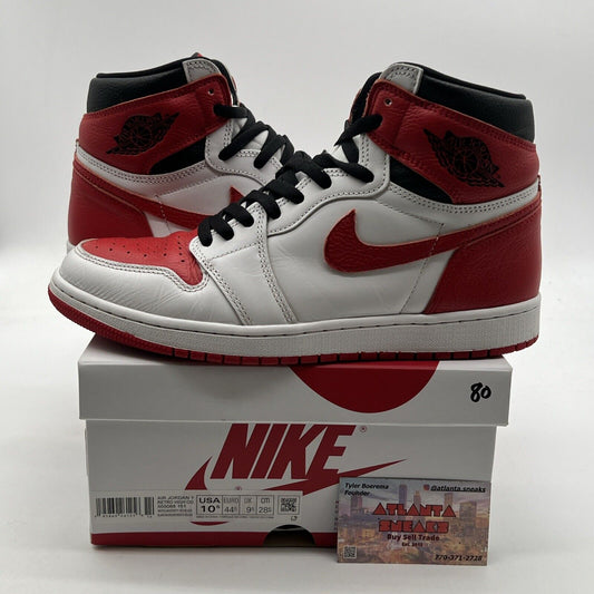 Size 10.5 - Jordan 1 Retro OG High Heritage Red White Black Leather (555088-161)