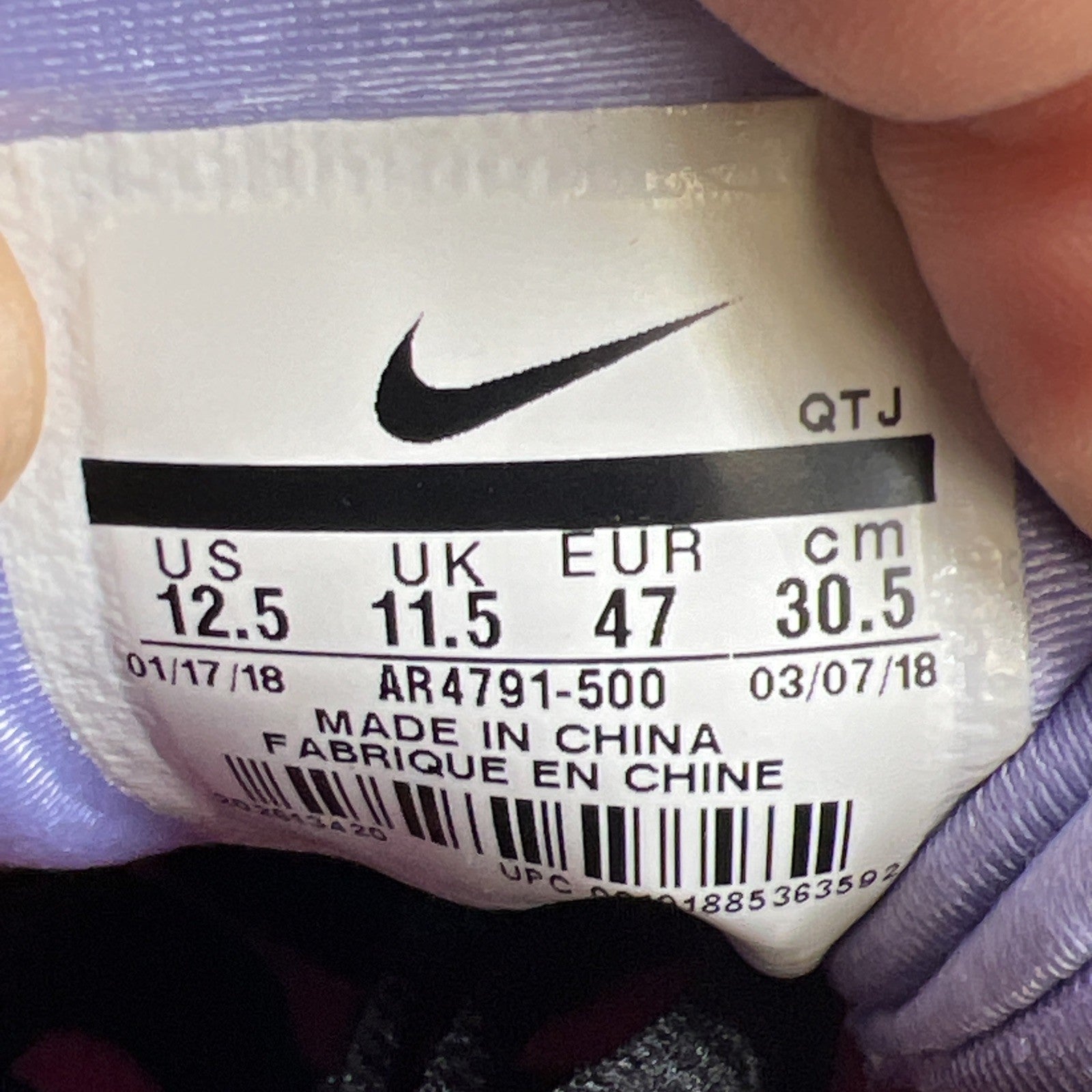 Size 12.5 - Nike Air VaporMax Plus Be True (AR4791-500)
