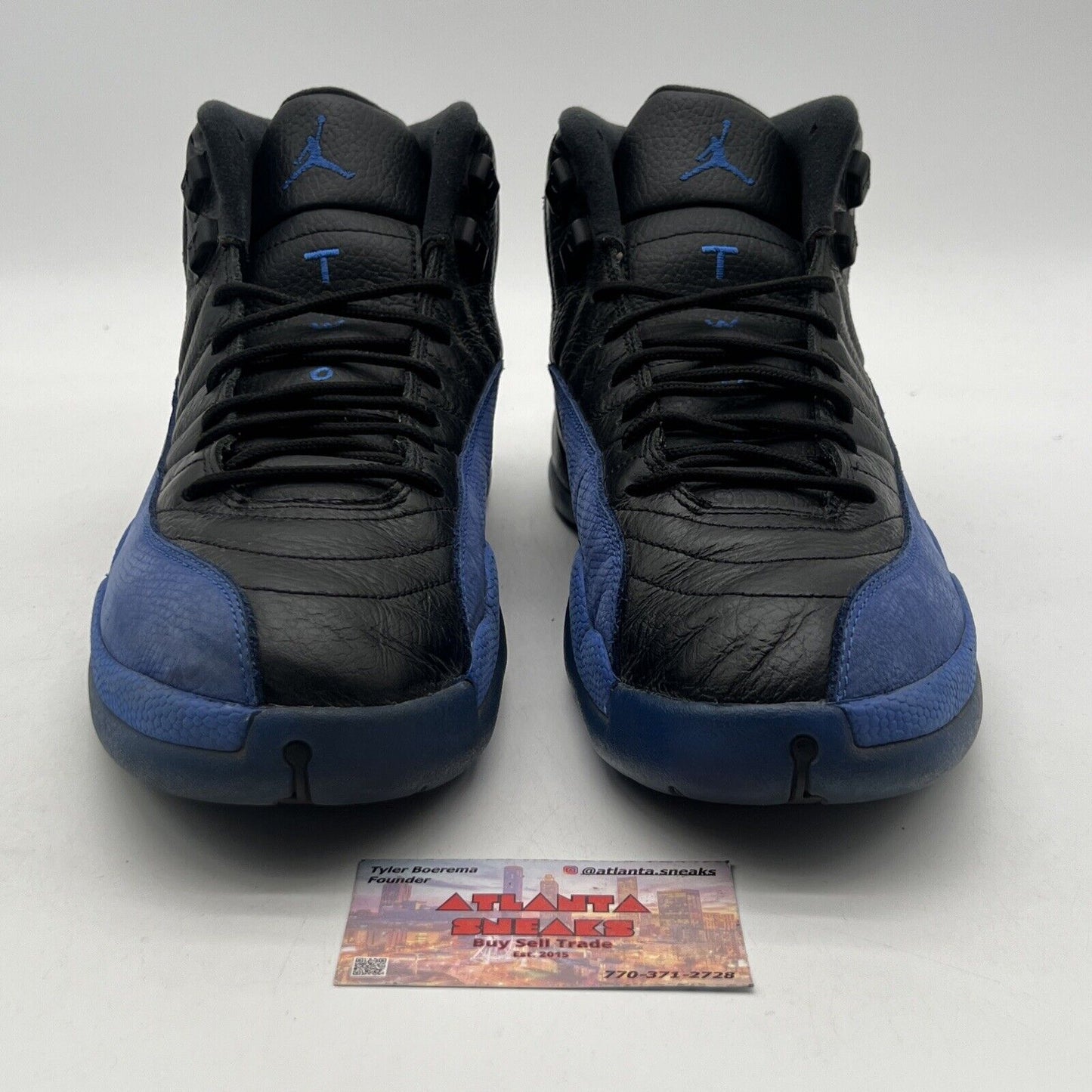 Size 12 - Air Jordan 12 Retro Game Royal Black Blue Leather (130690-014)