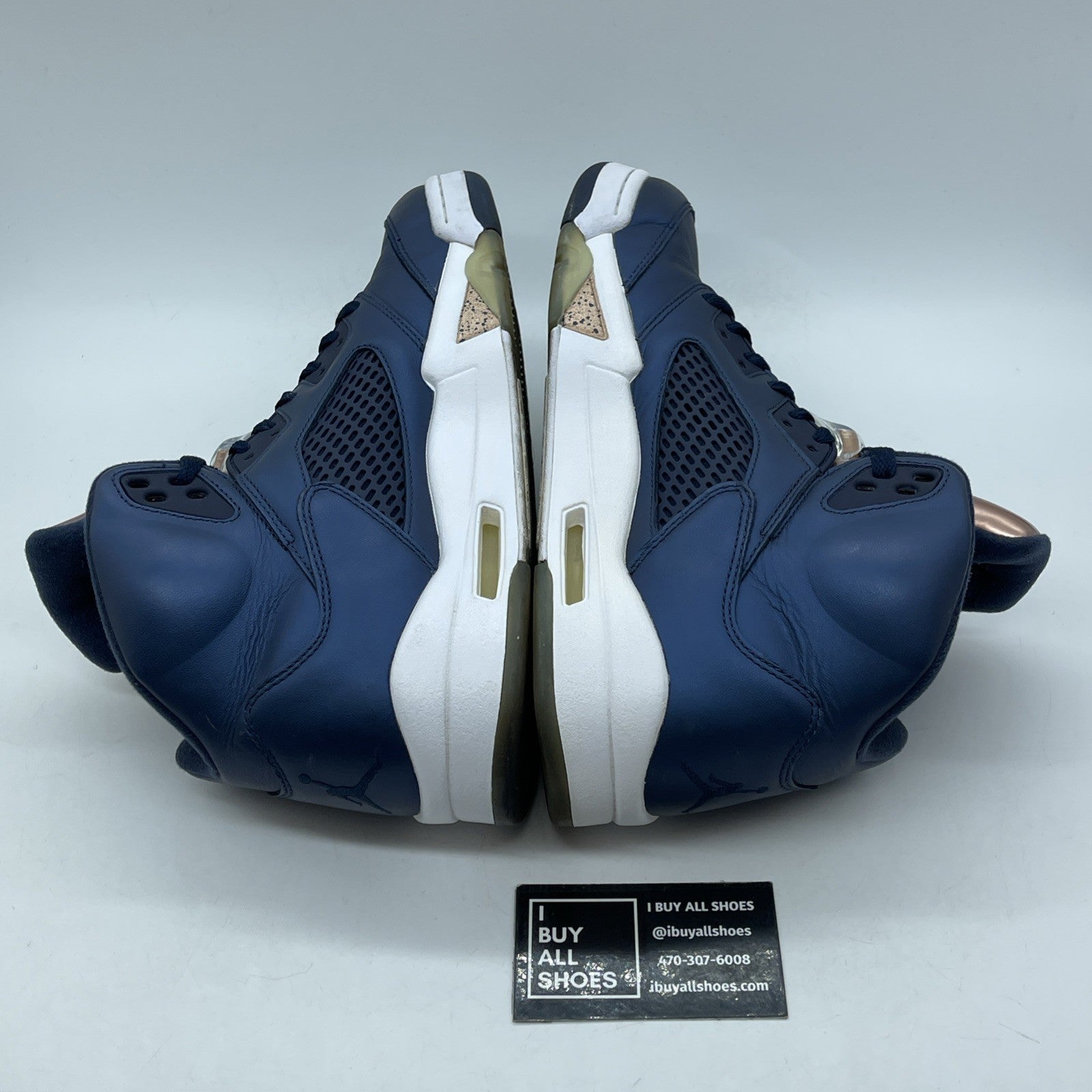 Size 9.5 - Air Jordan 5 Retro Bronze Blue Pink Leather (136027-416)