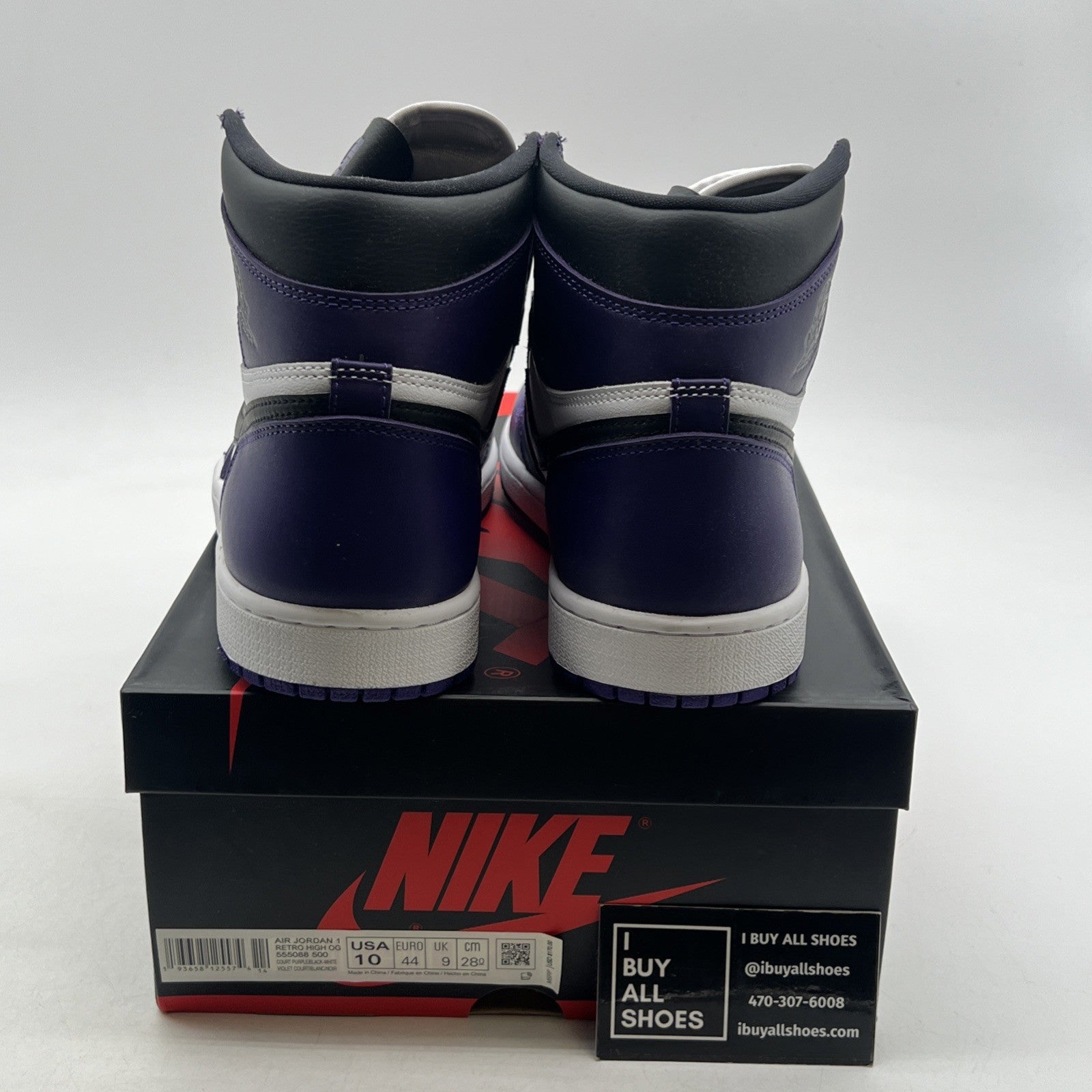 Size 10 - Air Jordan 1 Retro OG High Court Purple 2.0 (555088-500)