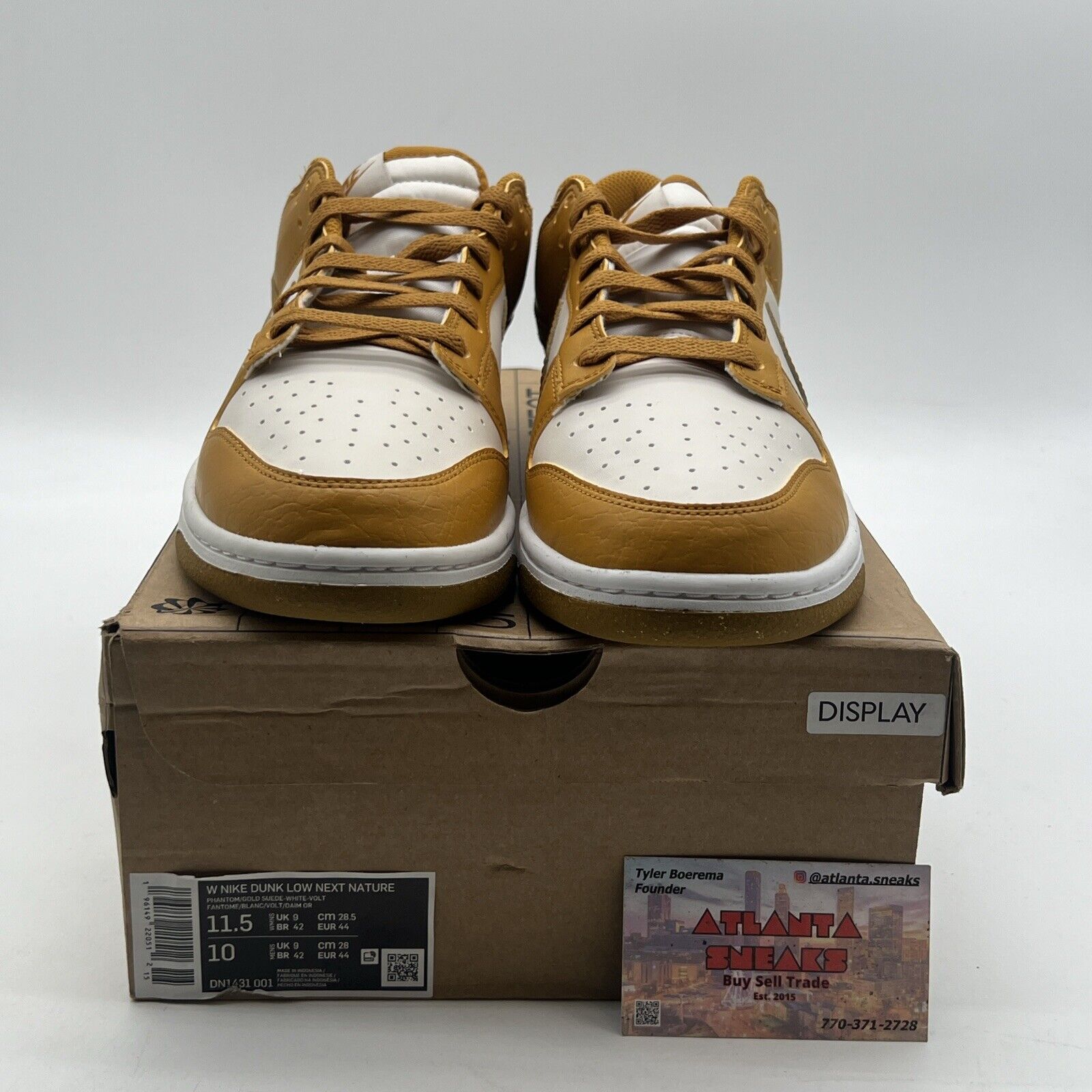 Size 11.5 - Nike Dunk Next Nature Low Gold Phantom W (DN1431-001)