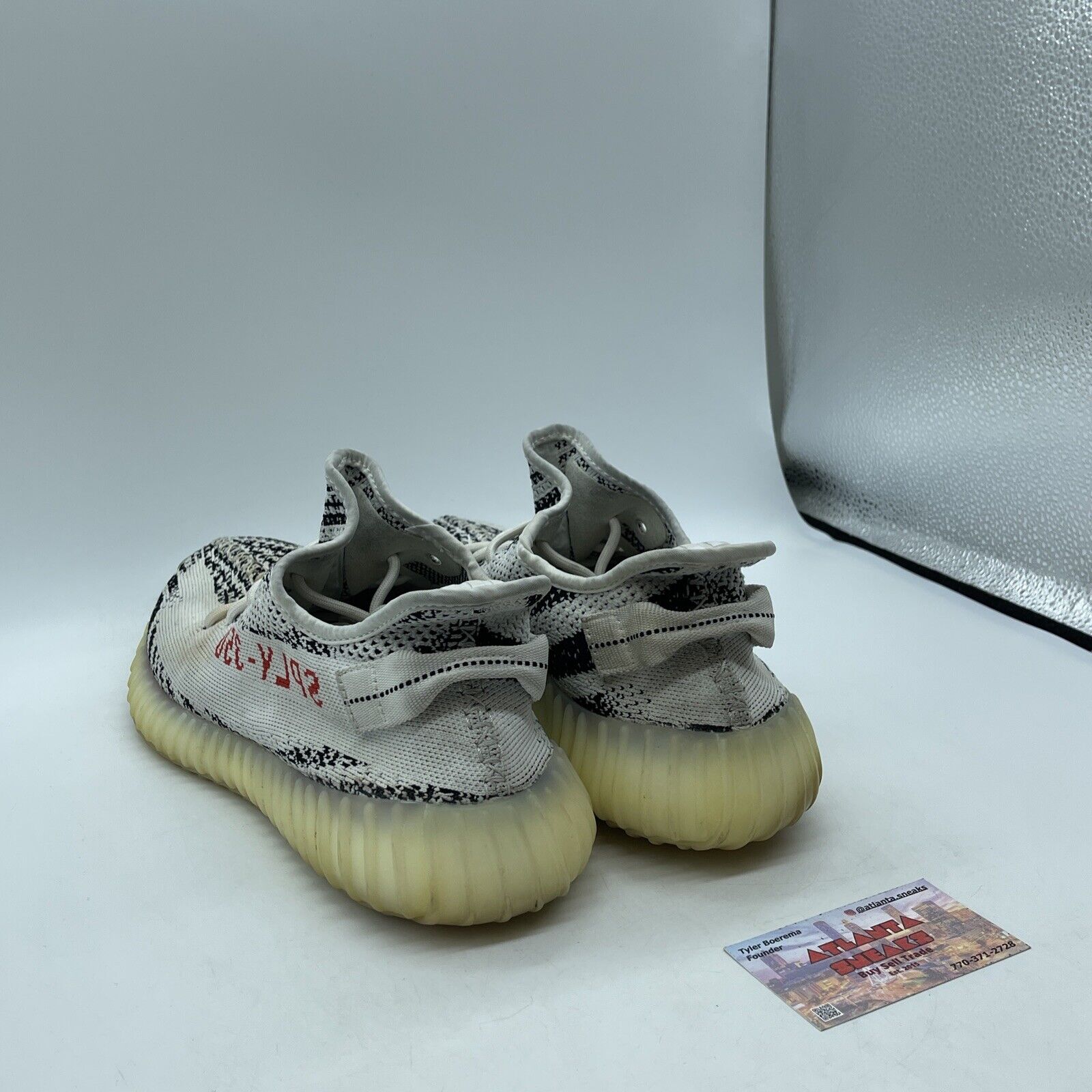Size 11 - adidas Yeezy Boost 350 V2 Low Zebra White Black Red Suede (CP9654)