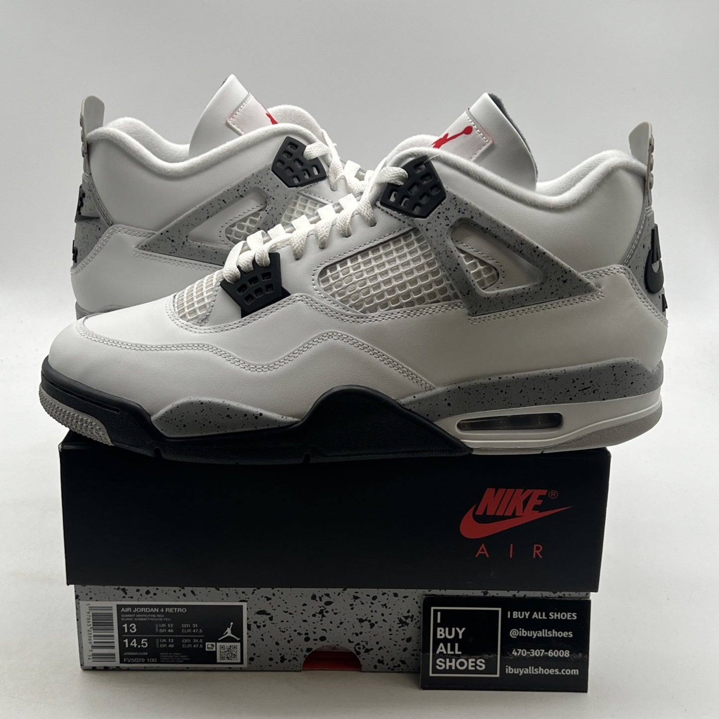Size 13 - Air Jordan 4 Retro OG 2025 White Cement (FV5029-100)