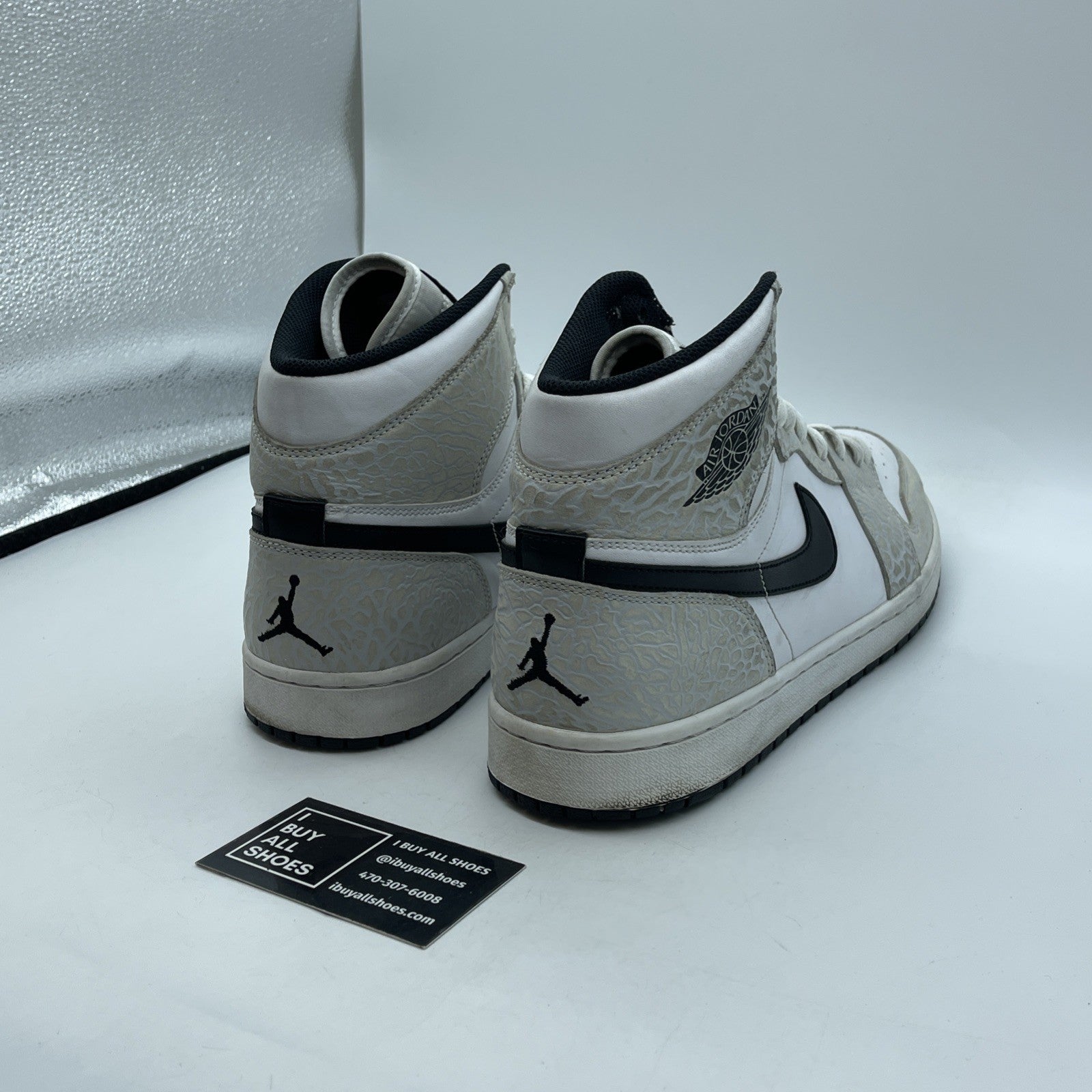 Size 11.5 - Air Jordan 1 Retro High White Elephant Grey White (839115-106)