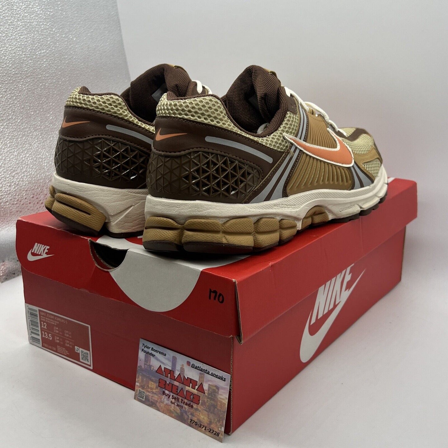 Size 12 - Nike Air Zoom Vomero 5 Wheat Grass Brown (FB9149-700)