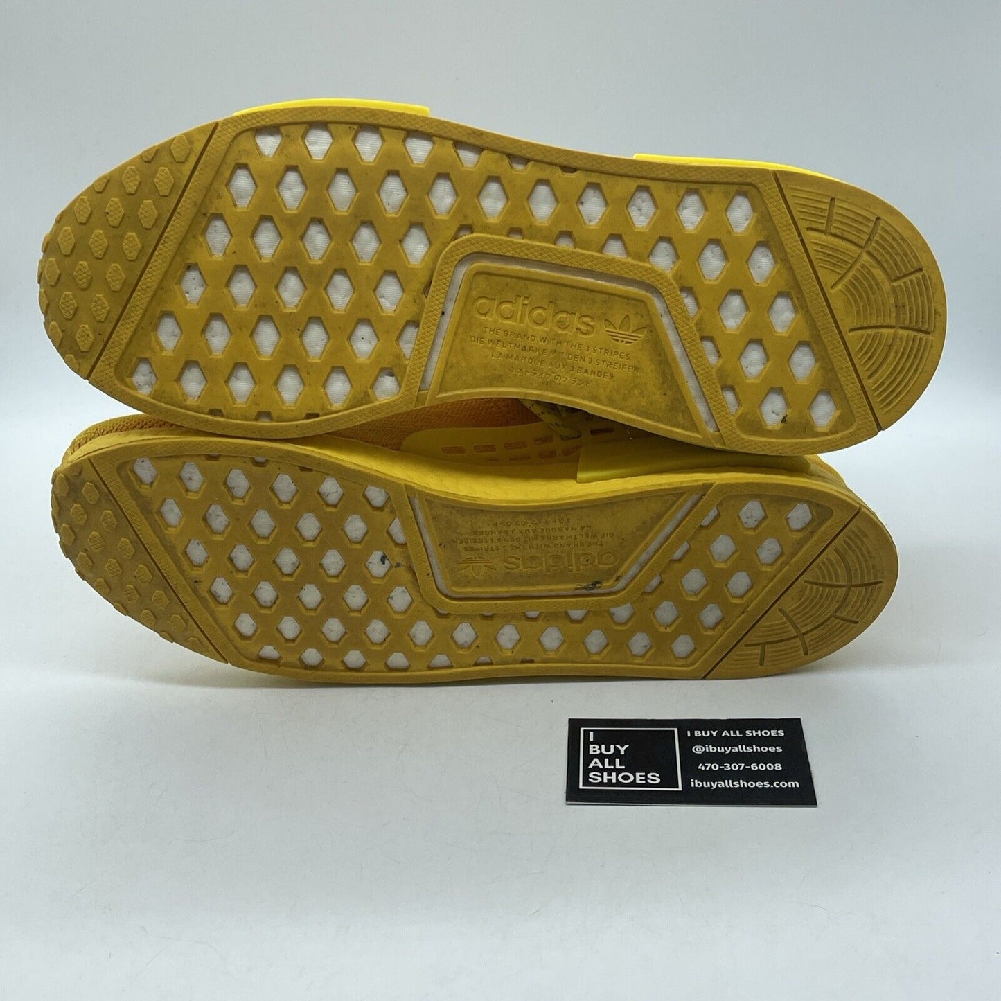 Size 12 - adidas Pharrell x NMD Human Race Yellow Black Suede Leather (GY0091)