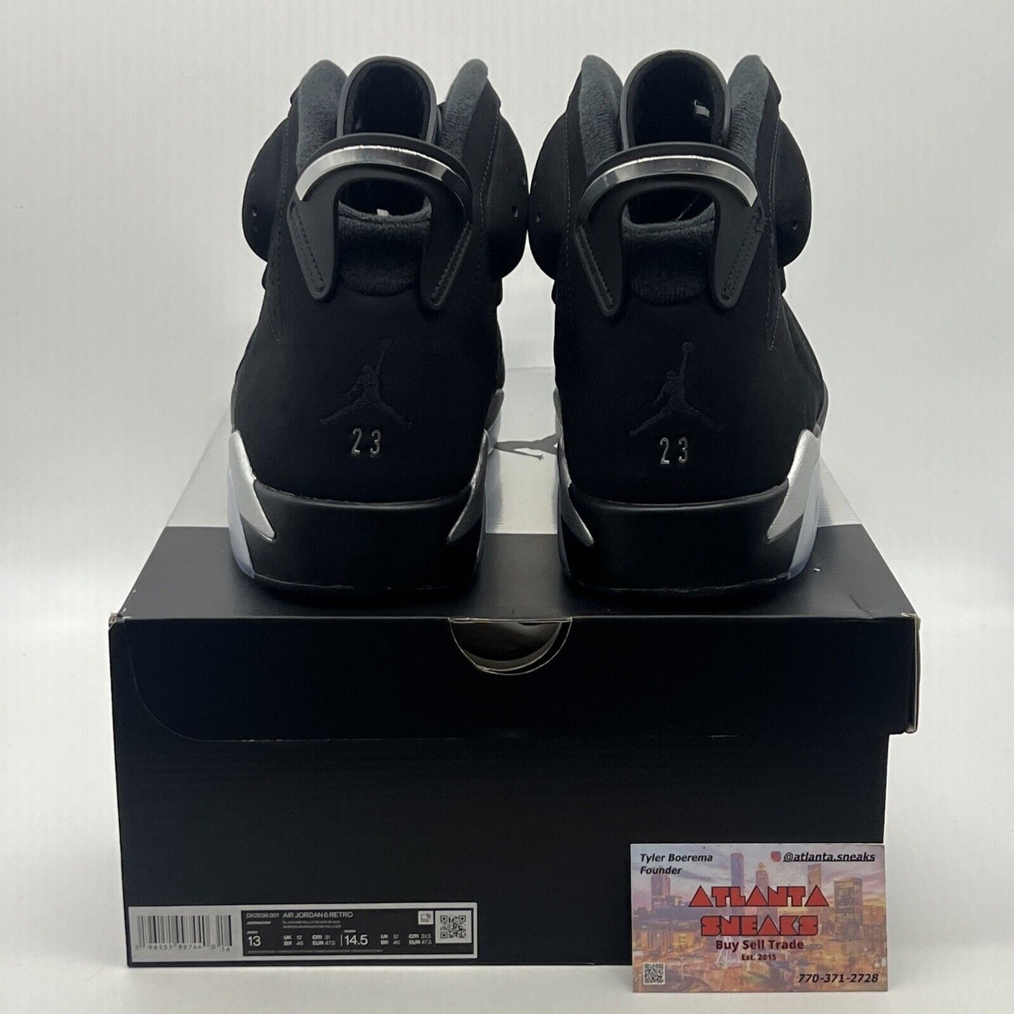 Size 13 - Jordan 6 Retro Mid Chrome Black Suede (DX2836-001)